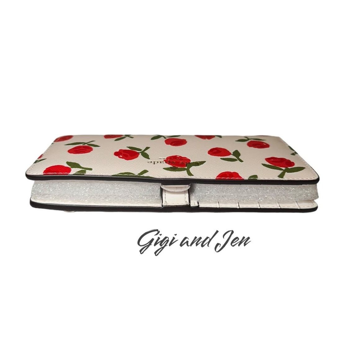 Kate Spade Kate Spade Dana Festive Rossette Large Bifold Wallet Rose Size ONE SIZE - 5 Thumbnail