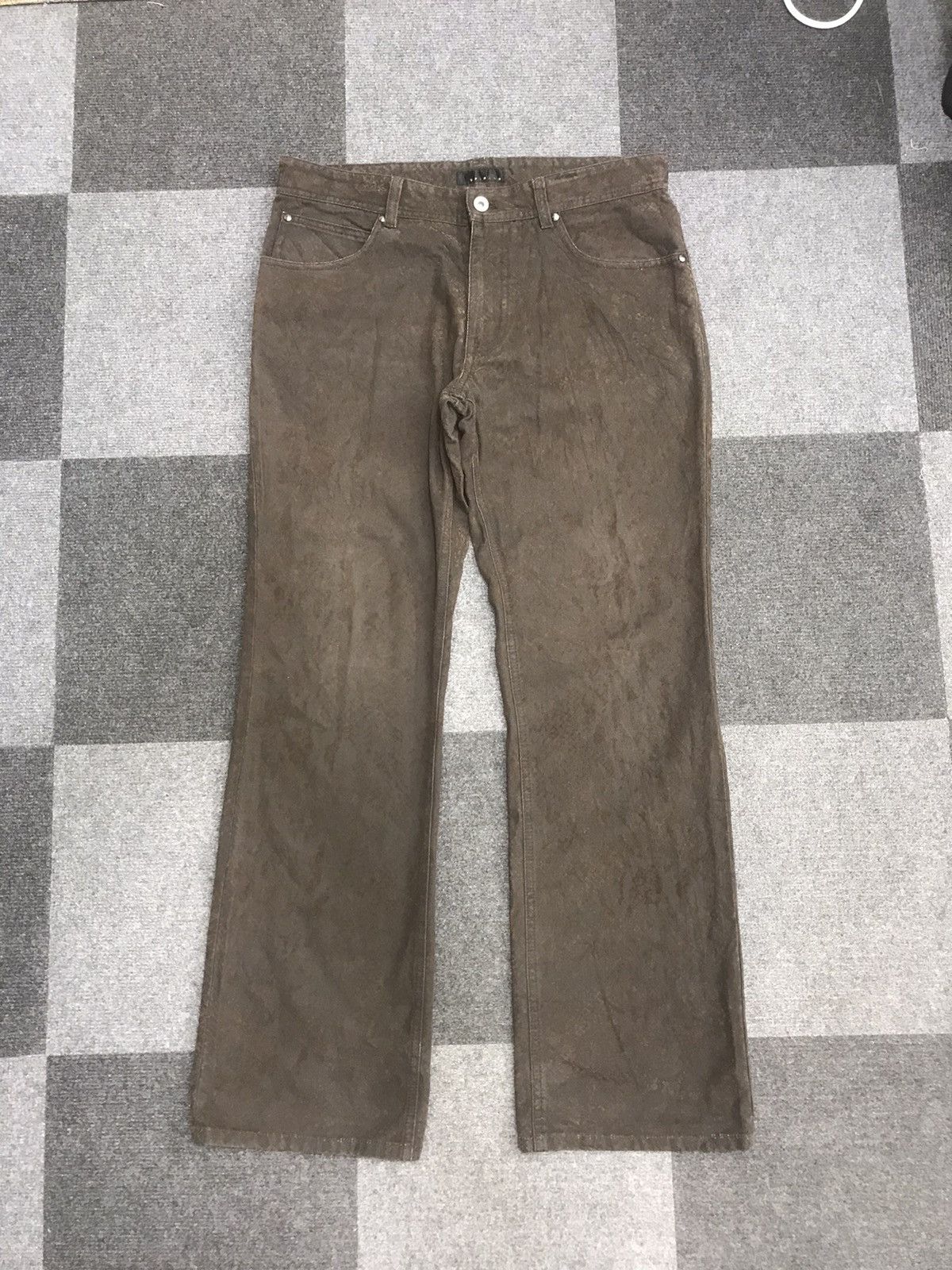 Japanese Brand Flare🔥Very Rare Snake Skin Velvet Style Flare Pant Size US 32 / EU 48 - 3 Thumbnail
