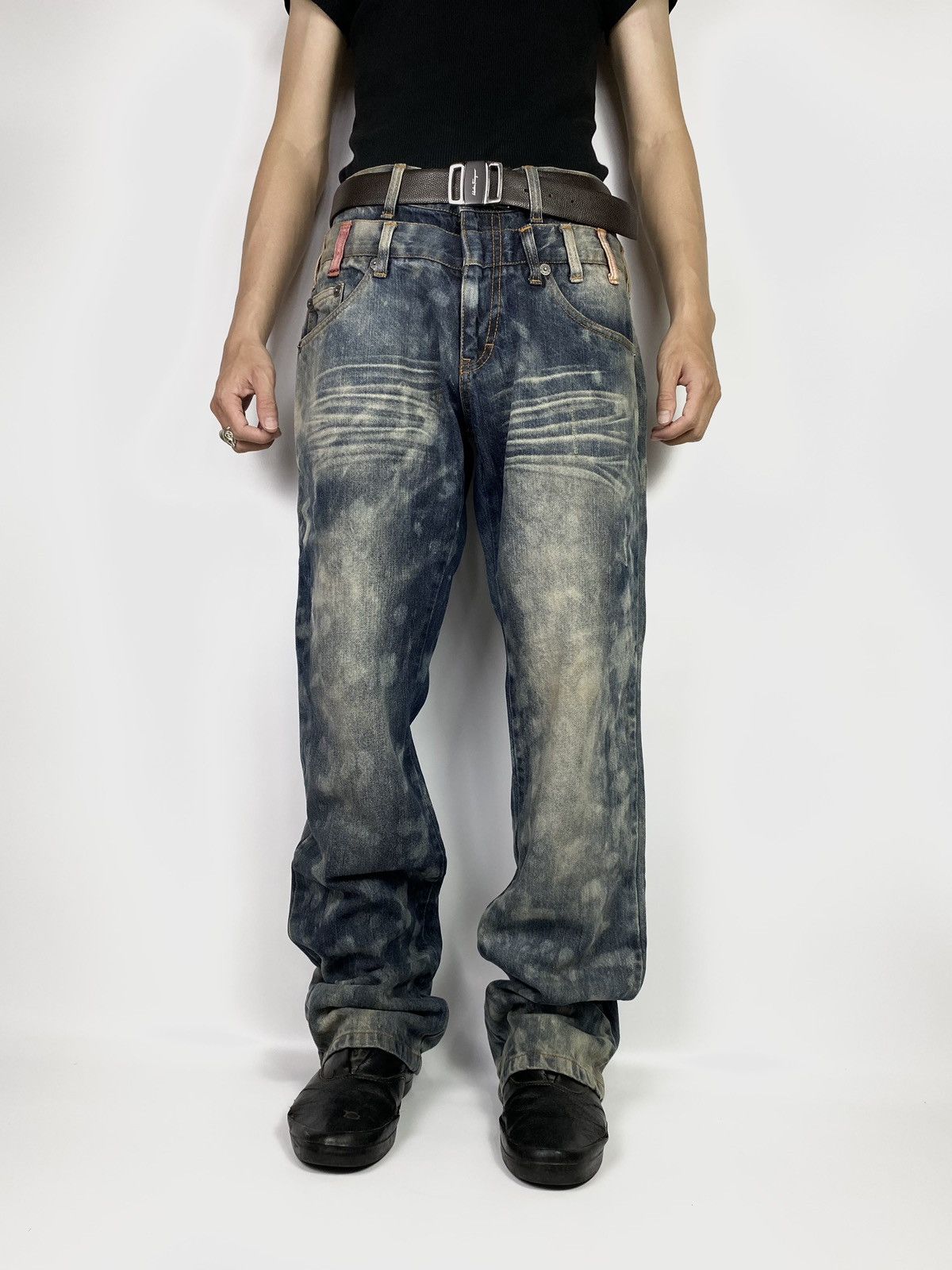 Hysteric Glamour Double waist jeans pant explosion by nylaus bleachwash 30x32 Size US 30 / EU 46 - 2 Thumbnail