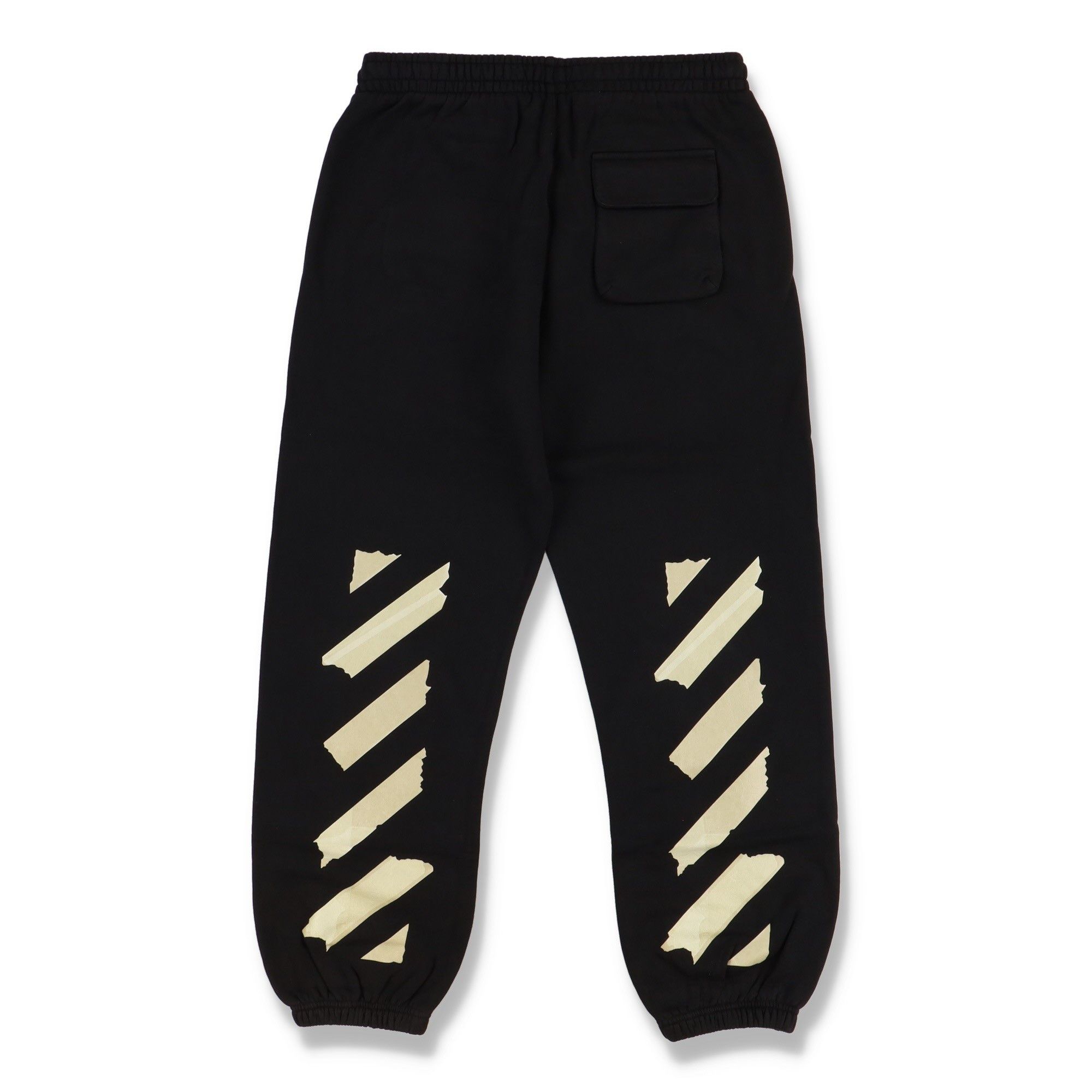 Black Tape Diagonals Logo Sweatpants