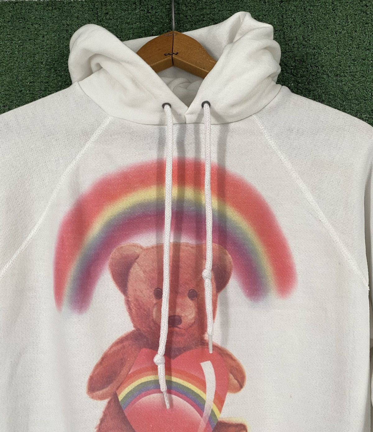 Ocean Pacific Rare VTG OP Ocean Pacific Teddy Bear Heart Raglan Hoodie Size S / US 4 / IT 40 - 12 Thumbnail