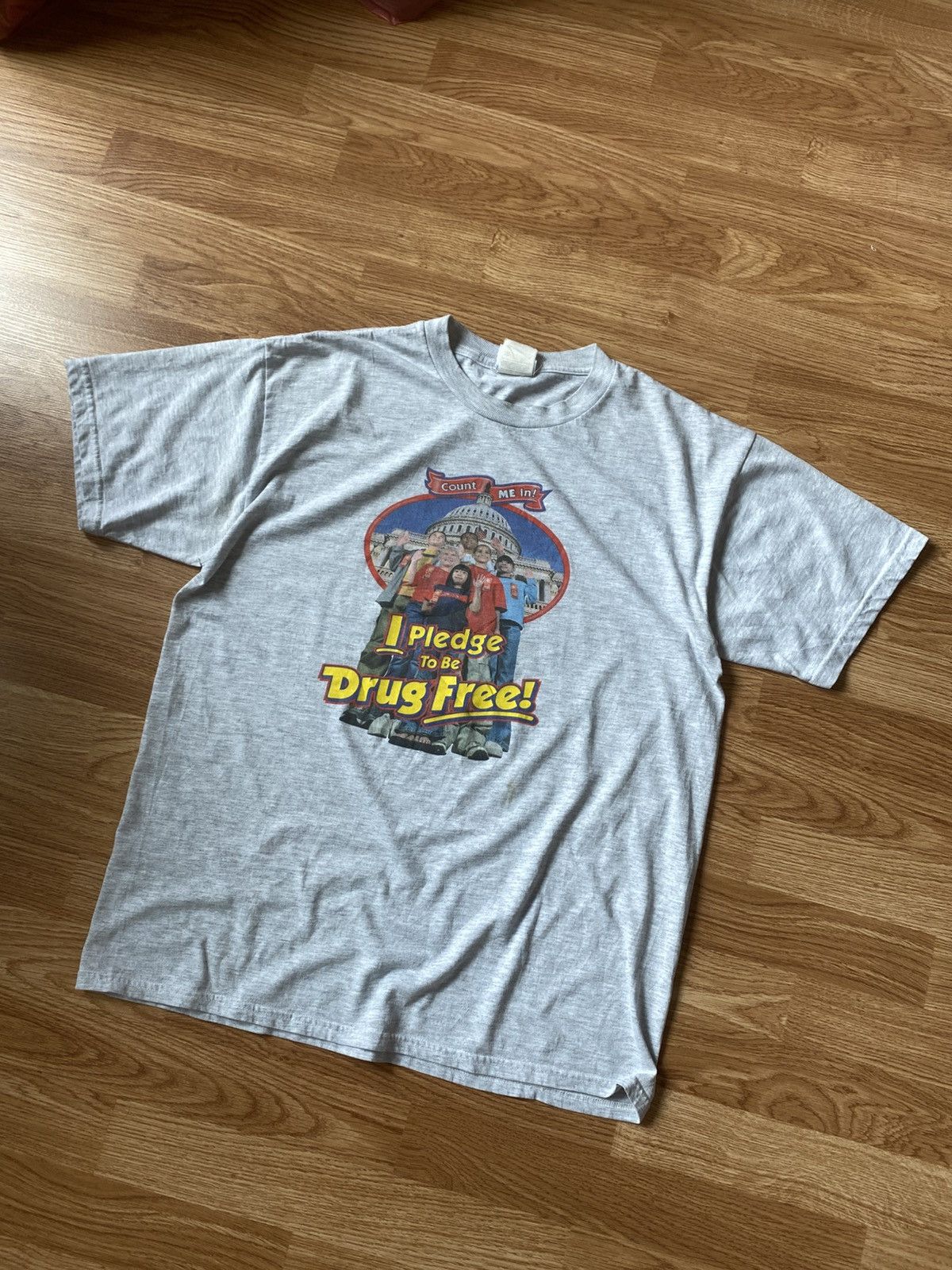 Vintage I pledge to drug free Size US L / EU 52-54 / 3 - 1 Thumbnail