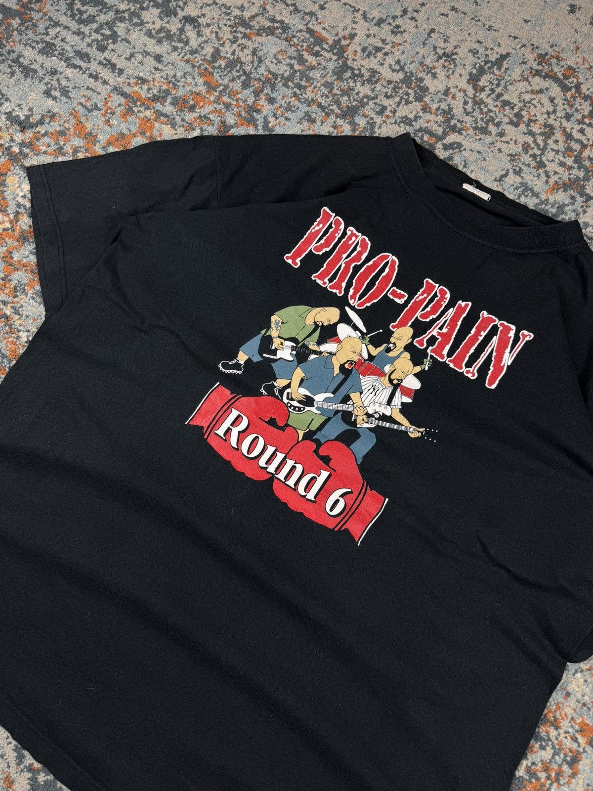 Band Tees Vintage 90s Pro-Pain round 6 euro tour graphic band tee Size US XL / EU 56 / 4 - 4 Thumbnail