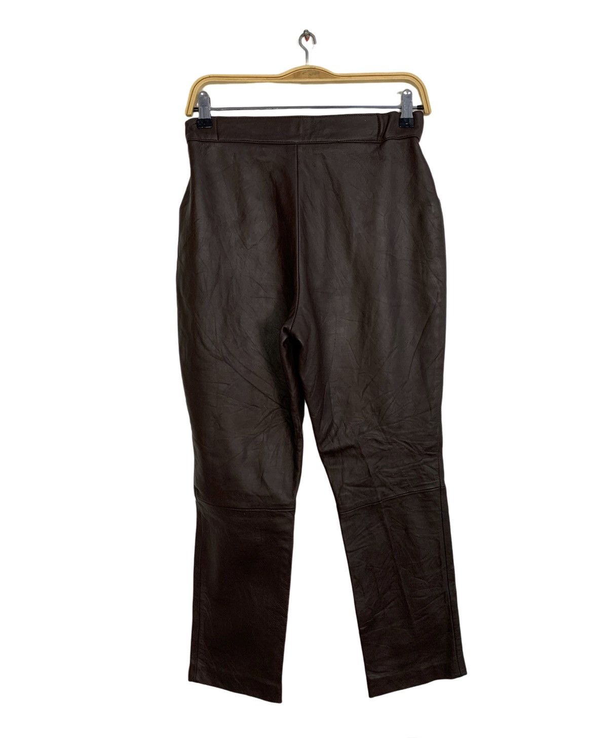 Leather Recverdo World Leather Pant Double Knee Stretchable Waist Size 26" / US 2 / IT 38 - 2 Thumbnail