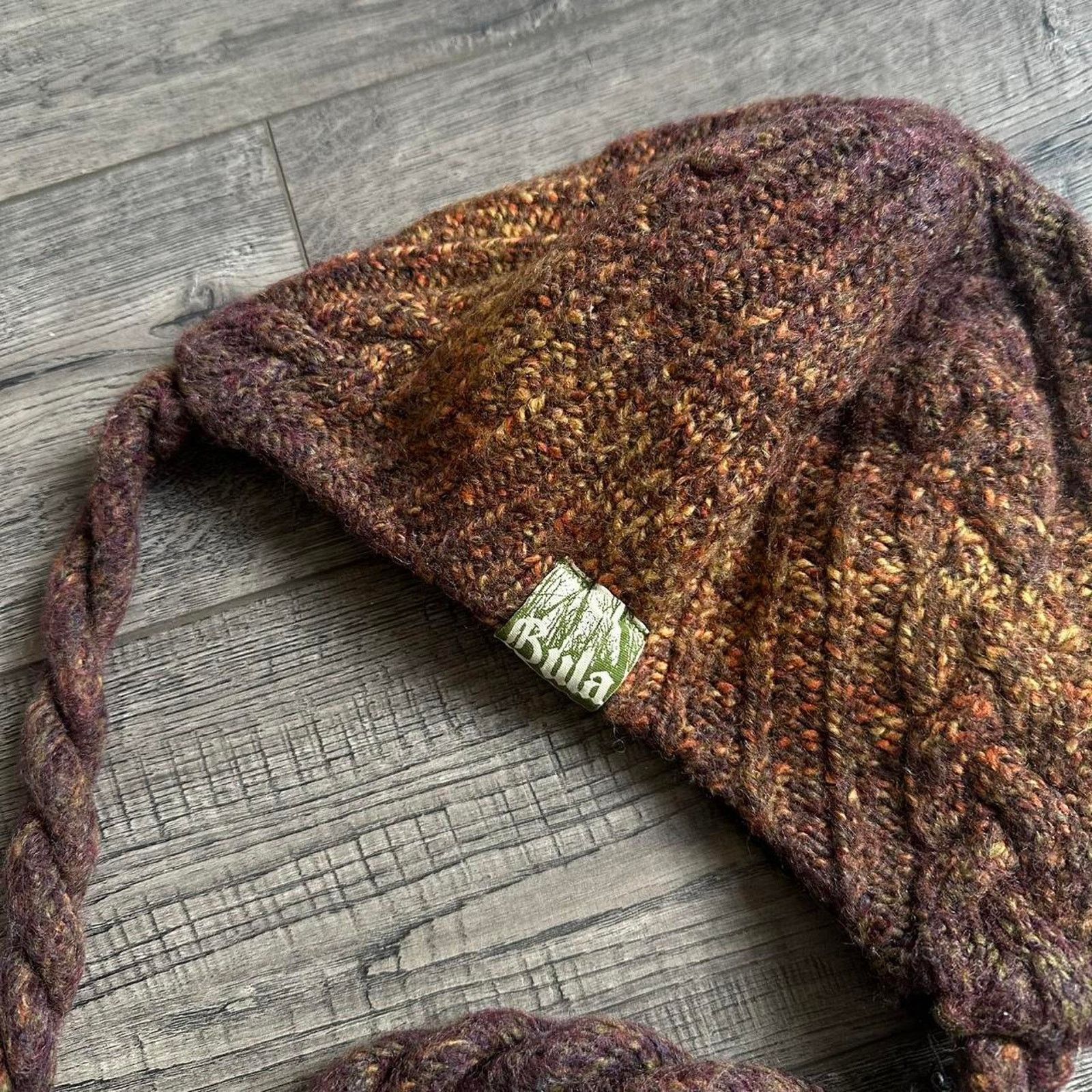 Vintage Vintage Y2K Chunky Knit Bula Wool Ear Flap Ski Beanie Hat Size ONE SIZE - 6 Thumbnail