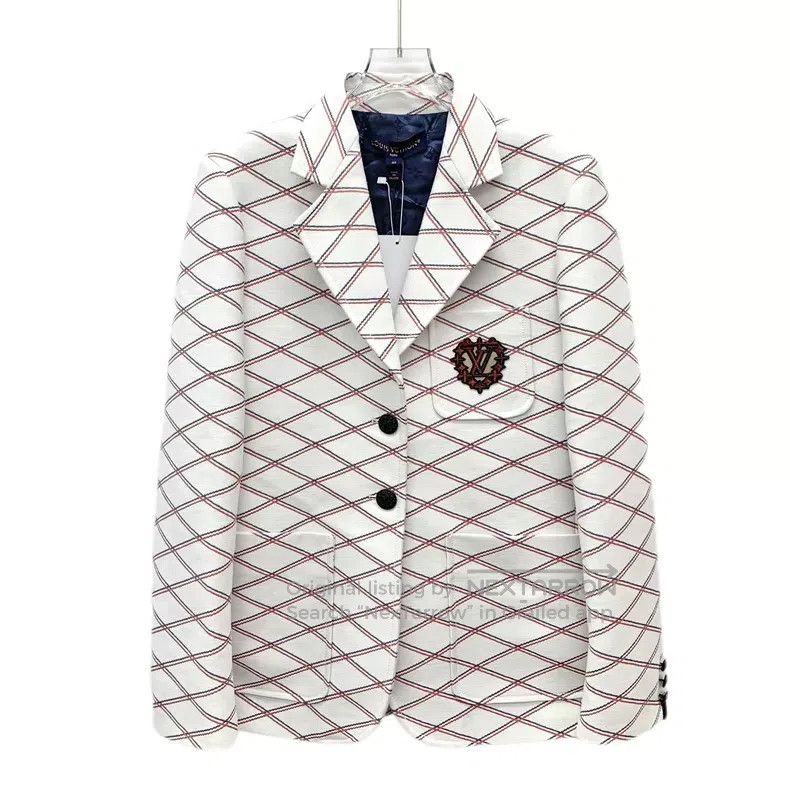 Louis Vuitton Louis Vuitton 24 long-sleeve Blazers with white diamond li Size S / US 4 / IT 40 - 1 Thumbnail