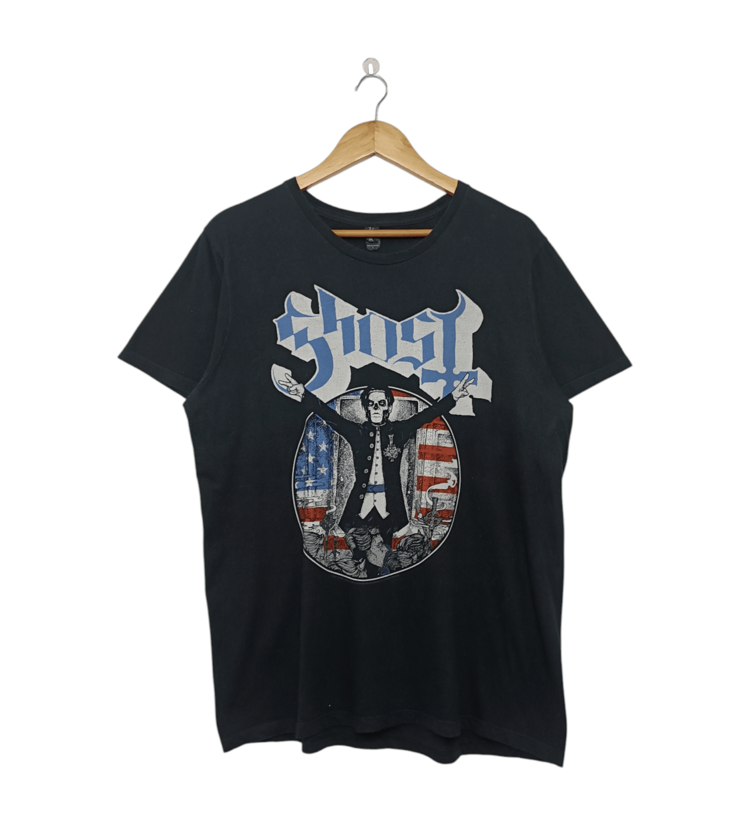 Band Tees VINTAGE GHOST PAPA EMERITUS AMERICAN FLAG TEE METAL ROCK Size US L / EU 52-54 / 3 - 1 Thumbnail