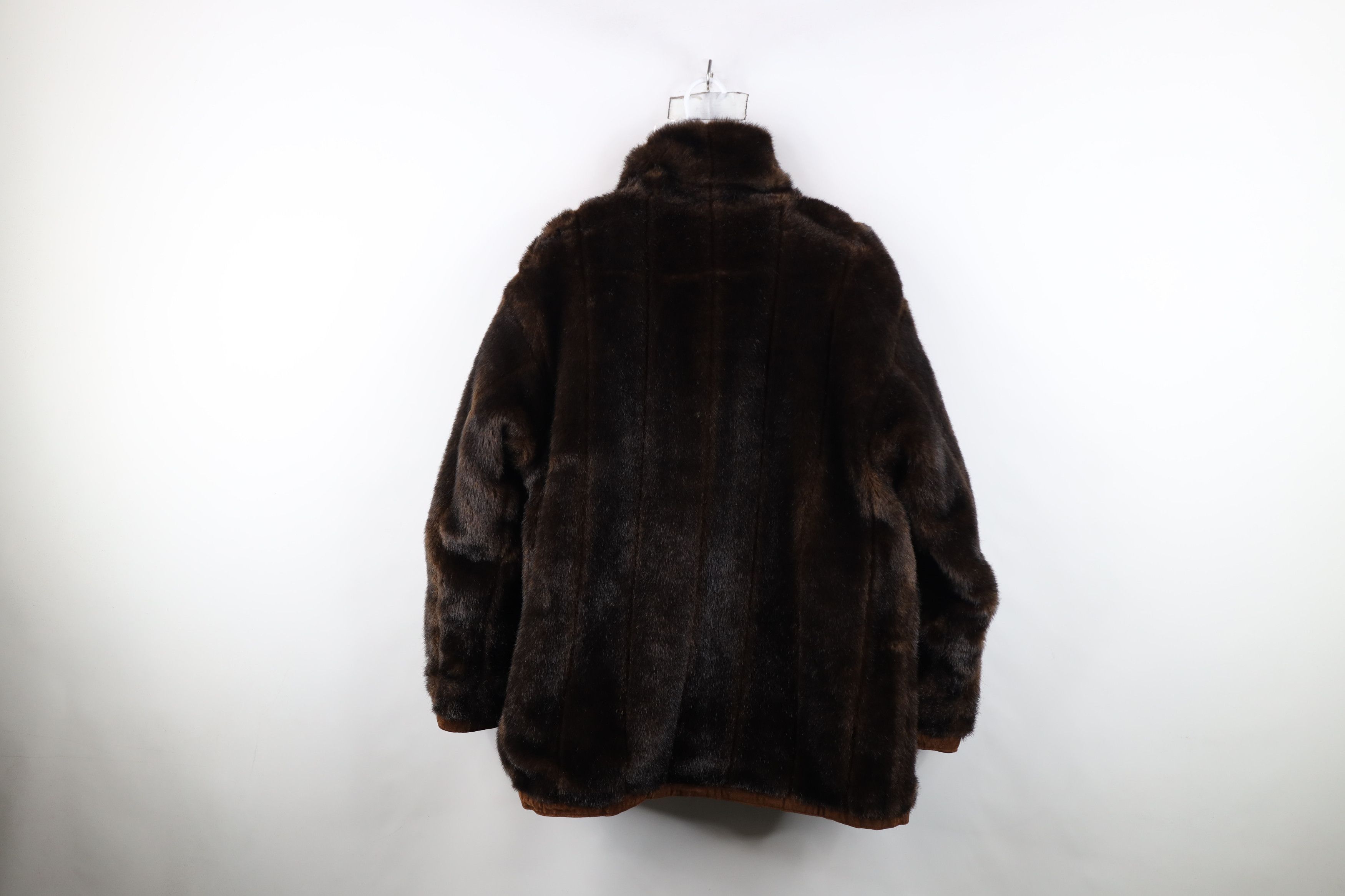 Vintage Vintage 90s Streetwear Reversible Leather Faux Fur Jacket Size L / US 10 / IT 46 - 15 Thumbnail