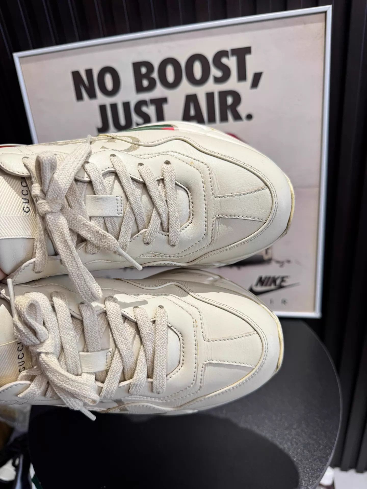 Gucci GUCCI Rhyton Retro Dad Sneaker Women's Ivory White Size US 6.5 / IT 36.5 - 7 Thumbnail