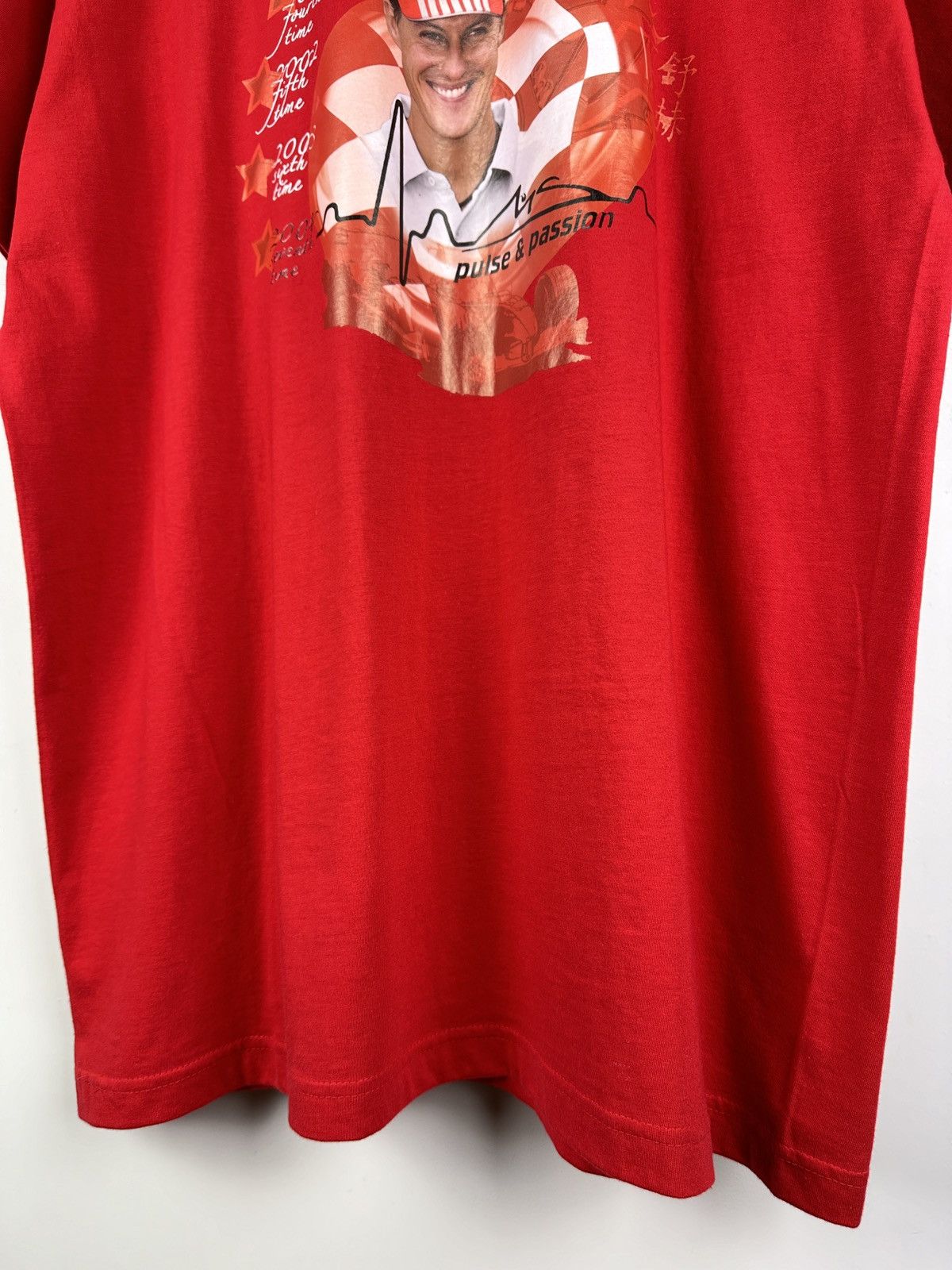 Ferrari × Vintage NEW! Michael Schumacher Pulse Passion F1 Time Champion Tee Size US L / EU 52-54 / 3 - 8 Thumbnail