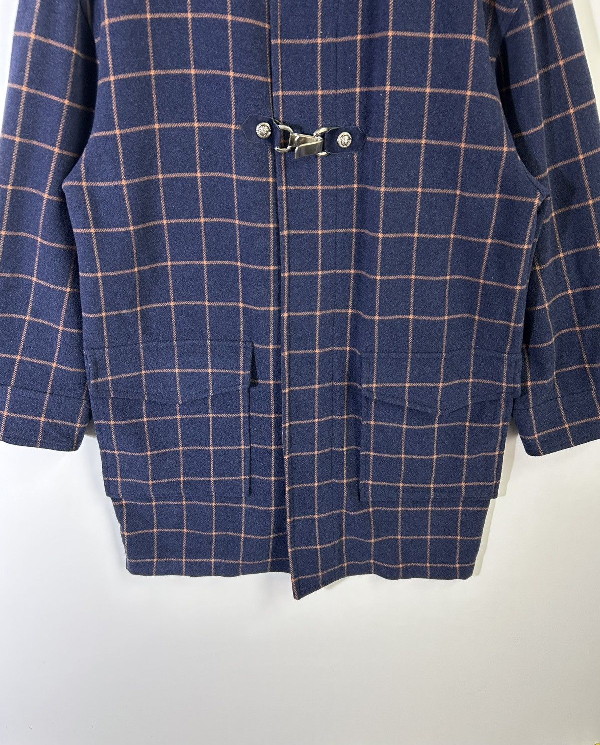 Versace ⚡️Vintage Luxury Versace Wool Flannel Hoodie Zipper Jacket Size US M / EU 48-50 / 2 - 5 Thumbnail