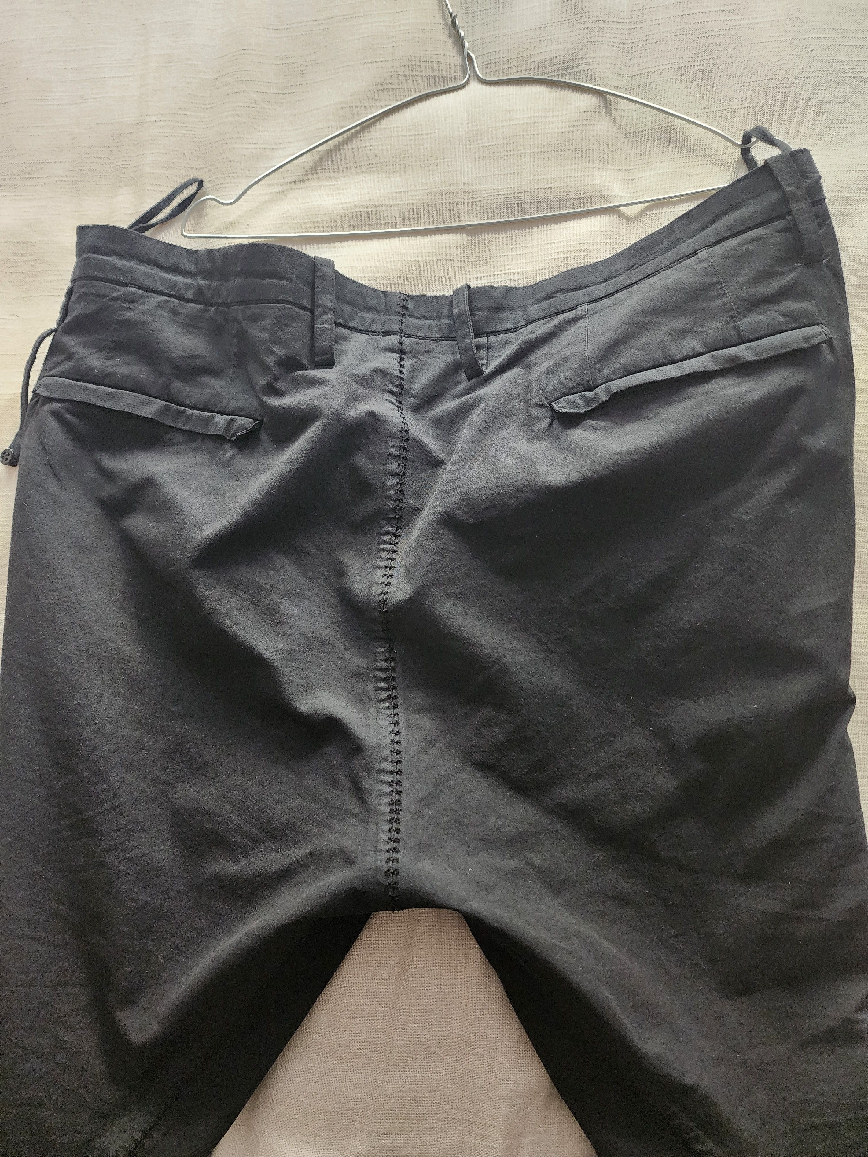 Carol Christian Poell Carol Christian Poell Black BETWEEN Fabric Pants New Size 54 Size 54R - 3 Thumbnail