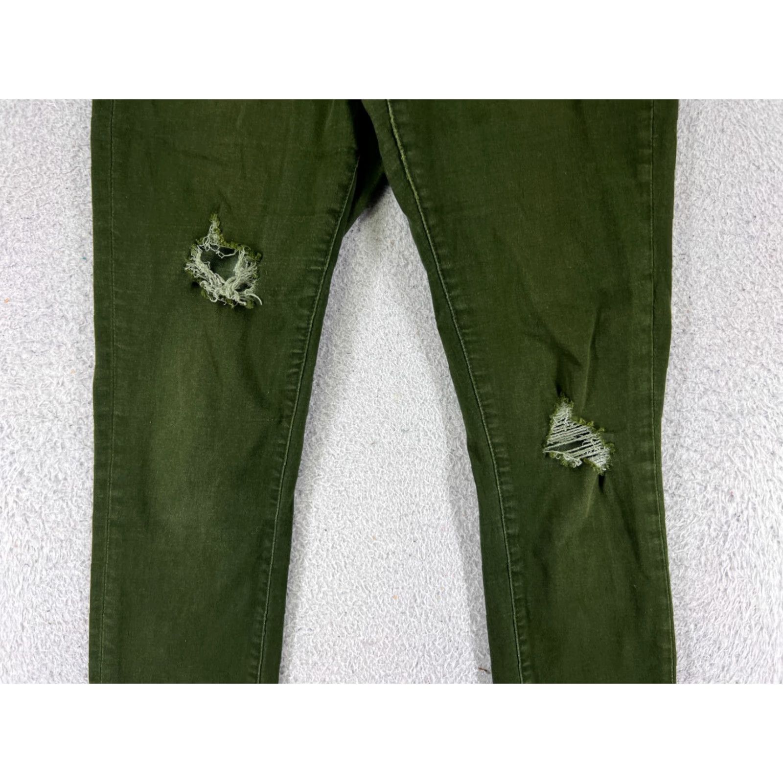 Vintage Articles of Society Jeans Women 28 Green Skinny Tapered Distressed Jegging 28x28 Vintage No Size 28" / US 6 / IT 42 - 3 Thumbnail