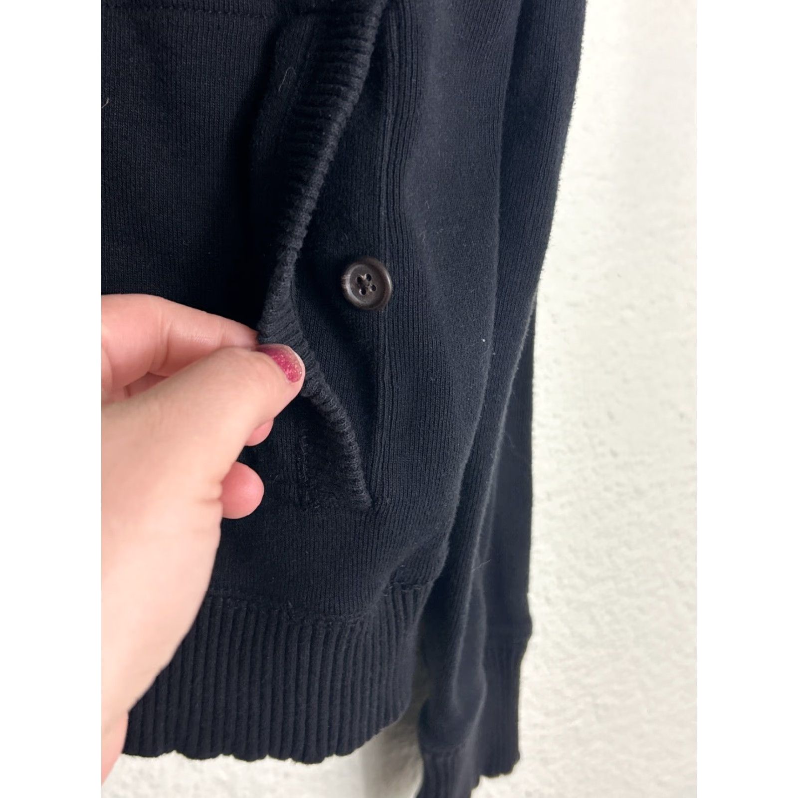 Ralph Lauren VINTAGE Lauren Ralph Lauren Mens Sweatshirt Full Zip Cotton Black Elbow M Size Size US M / EU 48-50 / 2 - 7 Thumbnail