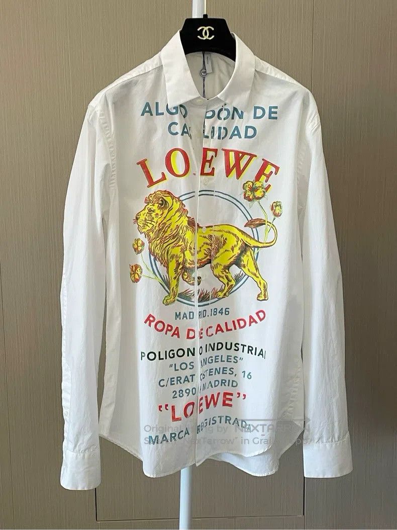 Loewe Loewe Men's Lion Printed Shirt Size US XXS / EU 40 - 1 Thumbnail