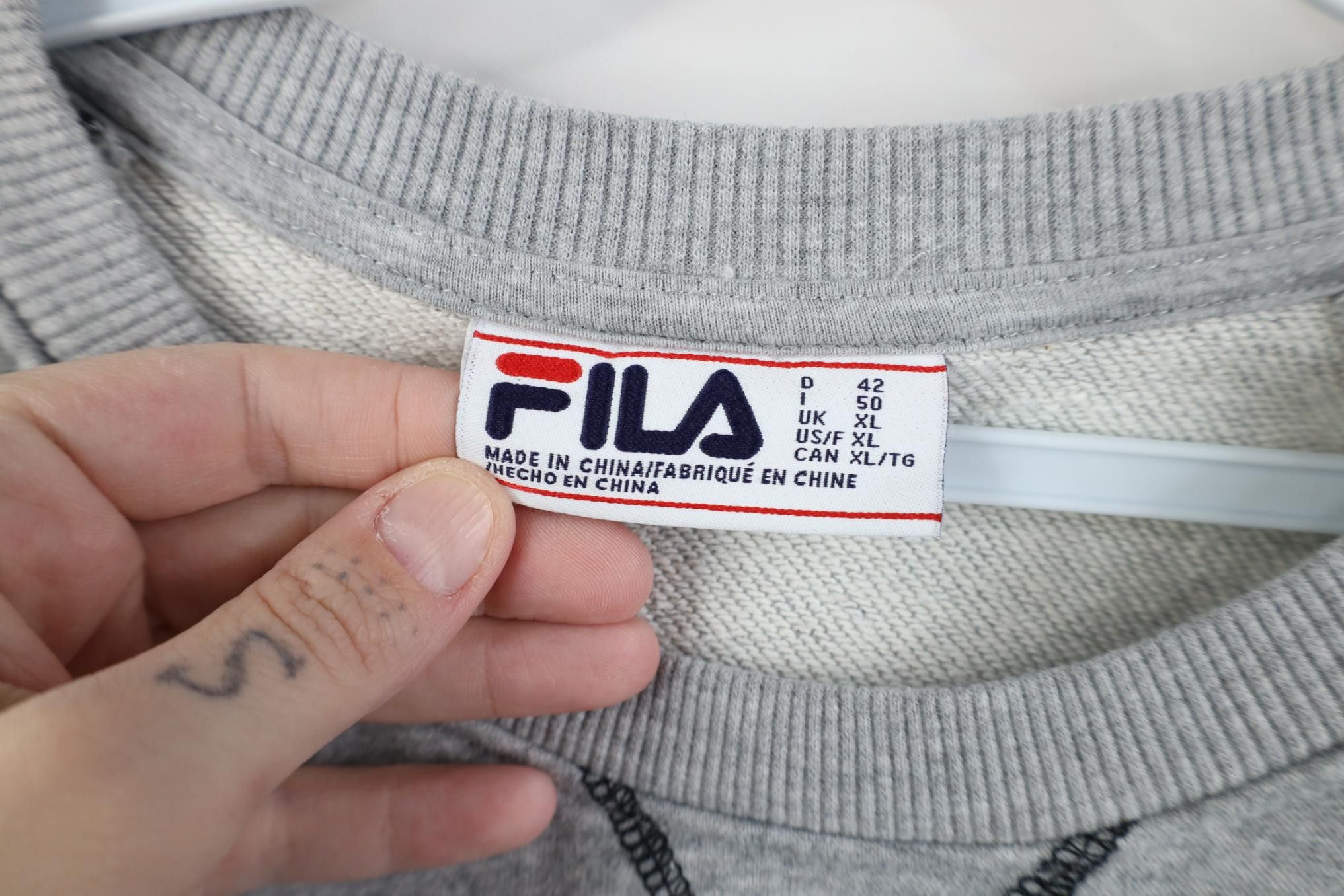 Fila Vintage Y2K FILA Terry Crewneck Sweatshirt Heather Gray Size XL / US 12-14 / IT 48-50 - 6 Thumbnail