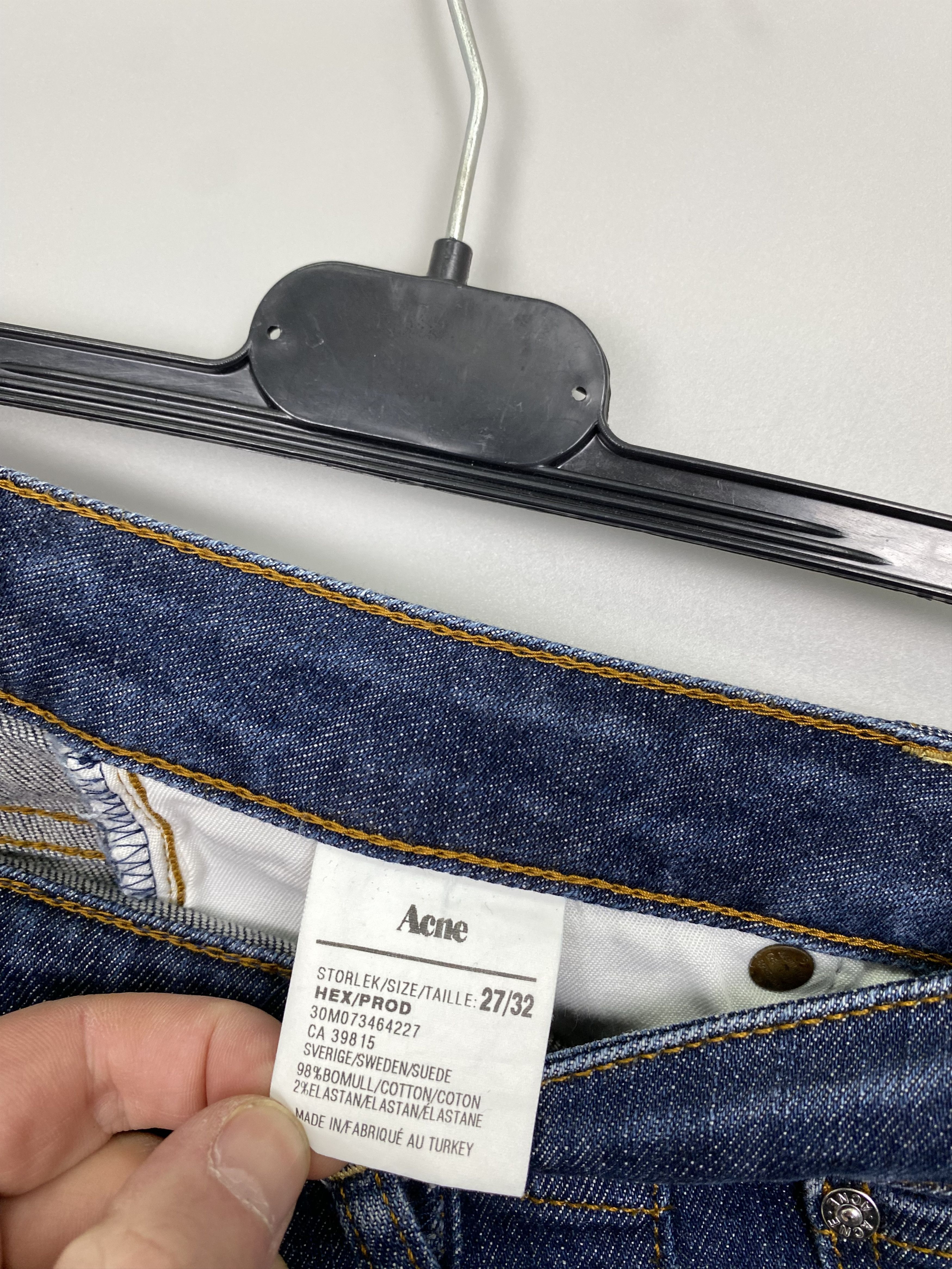 Acne Studios ACNE Hex Prod Denim Jeans Leather Patch W27 L32 Size US 27 - 10 Thumbnail