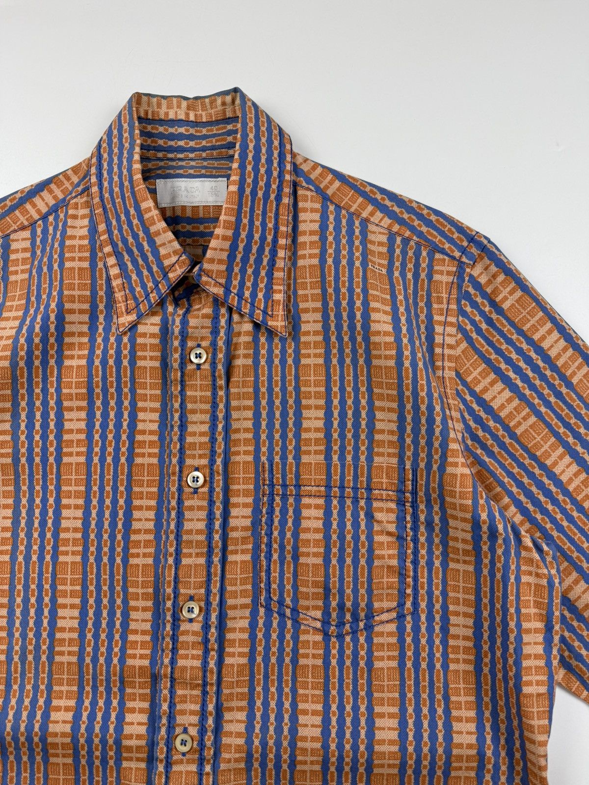 Prada Prada S/S’08 Sambalpuri Pattern Shirt Size US M / EU 48-50 / 2 - 6 Thumbnail