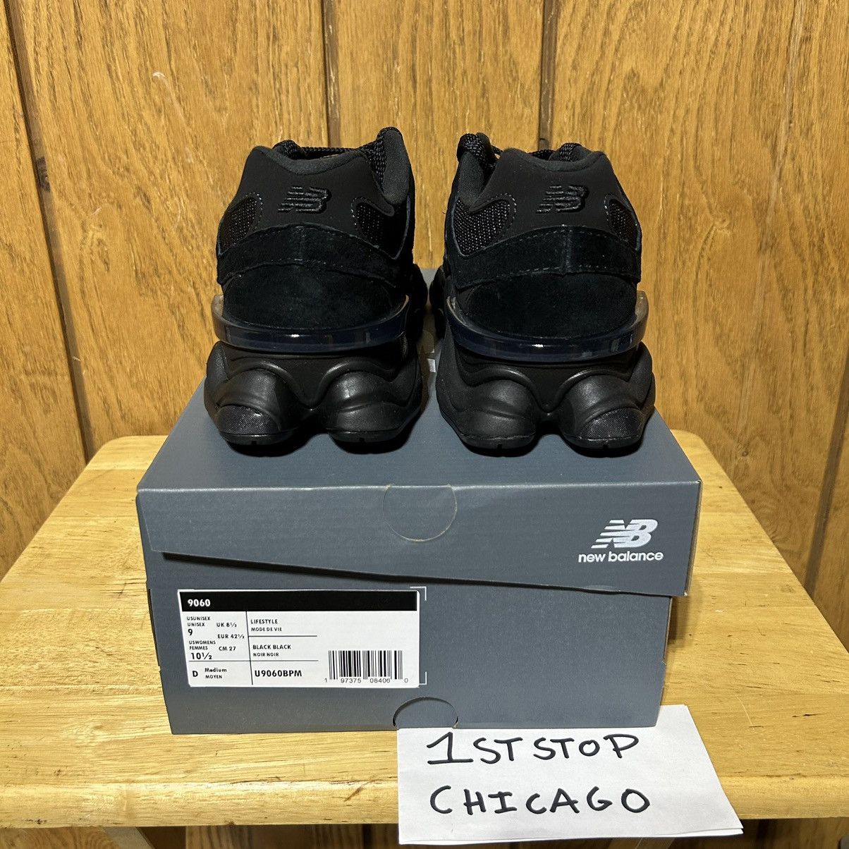 New Balance New Balance 9060 Triple Black Cat Suede U9060BPM Men's 9 NEW Size US 9 / EU 42 - 3 Thumbnail