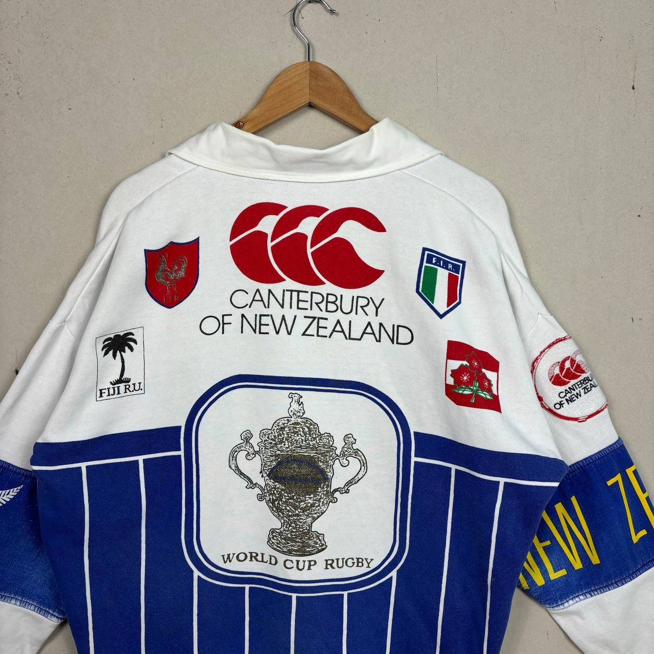 Canterbury of New Zealand Canterbury Rugby World Cup Sweatshirt Thrashed Distressed Size US L / EU 52-54 / 3 - 4 Thumbnail