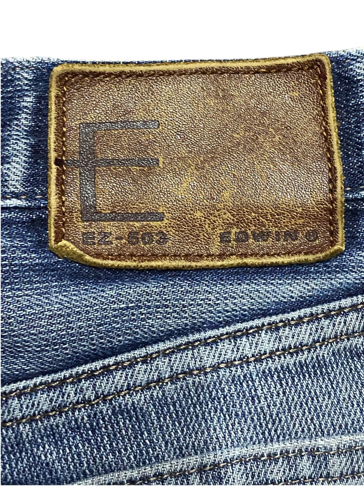 Edwin Vintage Japanese Brand E Funtion Edwin Tapered Leg Patched Size US 30 / EU 46 - 12 Thumbnail