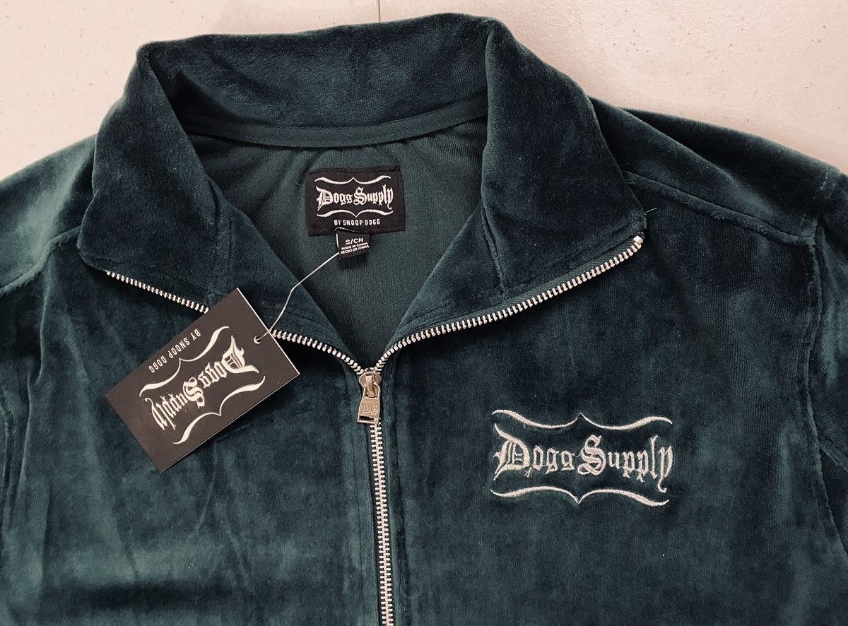 Snoop Dogg Dogg Supply x Snoop Dogg Mens Emerald Velour Track Jacket S Size US S / EU 44-46 / 1 - 8 Thumbnail