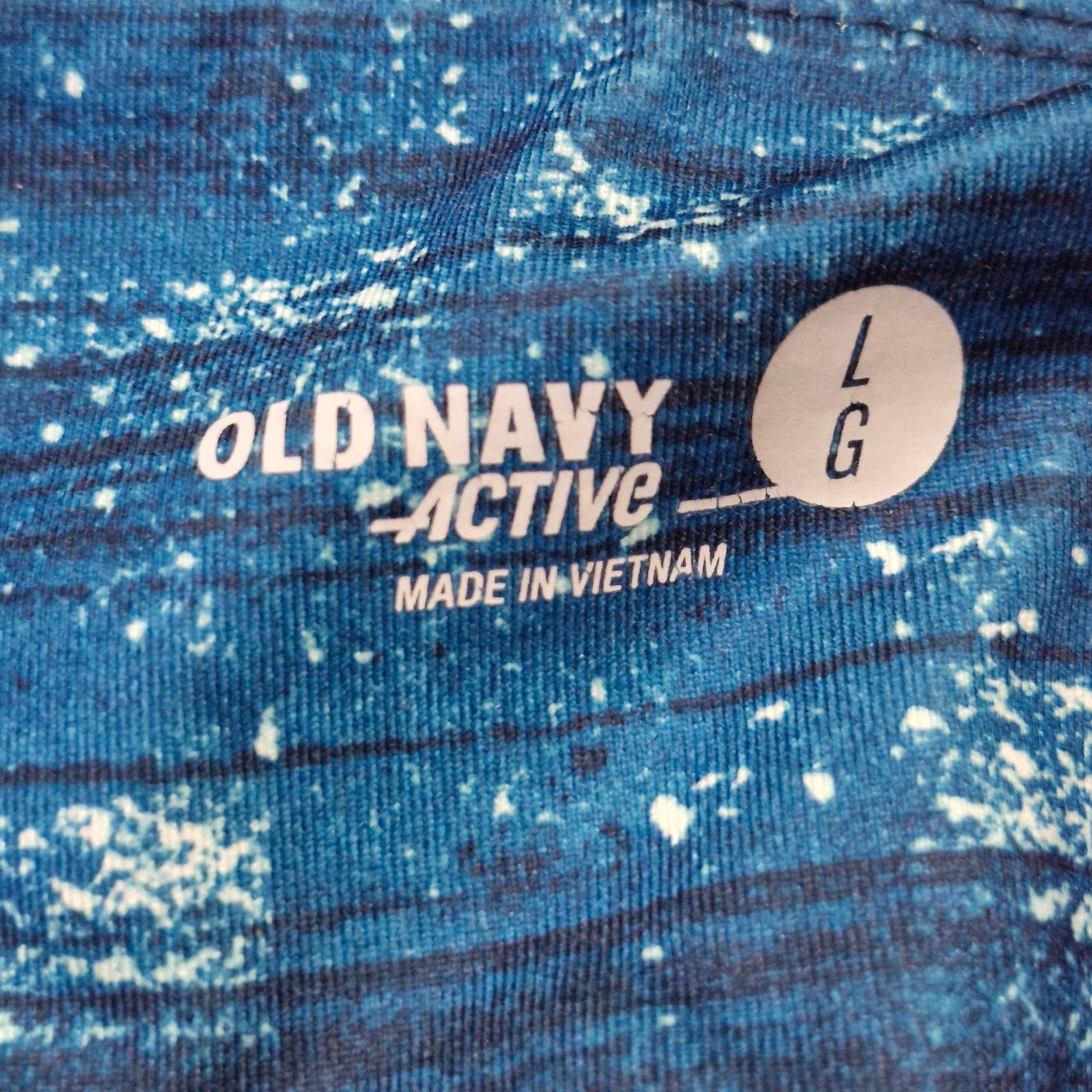 Old Navy Old Navy Active Gym Tight Leggings Blue White Size L 165/80A Size 34" / US 12 / IT 48 - 2 Thumbnail