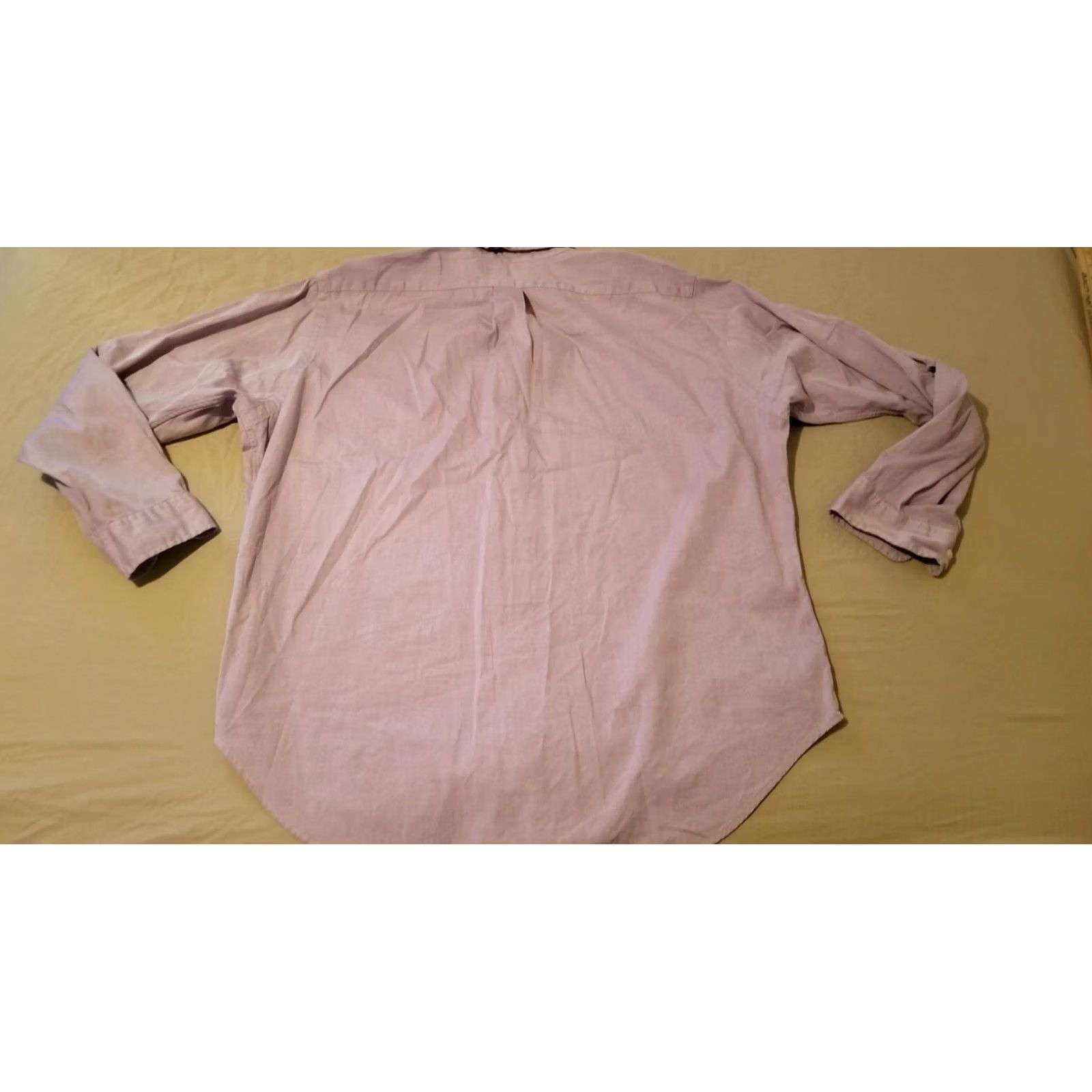 Polo Ralph Lauren VINTAGE Polo Ralph Lauren Dress Shirt Mens Purple Striped 17 34 35 Cotton Long Sleeve Button Up Shirt Mens Size 46R - 5 Thumbnail