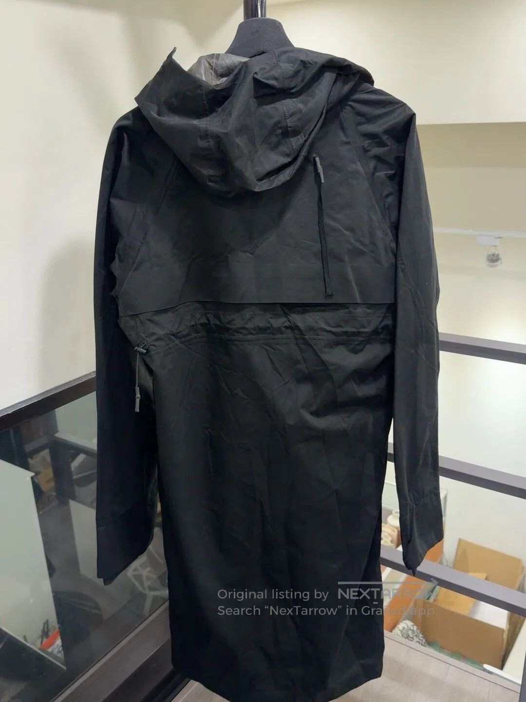 Japanese Brand Long Hooded Black Trench Coat. Size L / US 10 / IT 46 - 2 Thumbnail