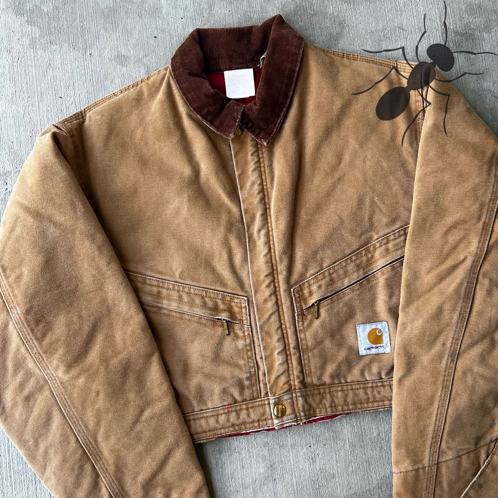 Carhartt × Vintage Carhartt brown cropped Detroit style work wear jacket Size US M / EU 48-50 / 2 - 8 Thumbnail