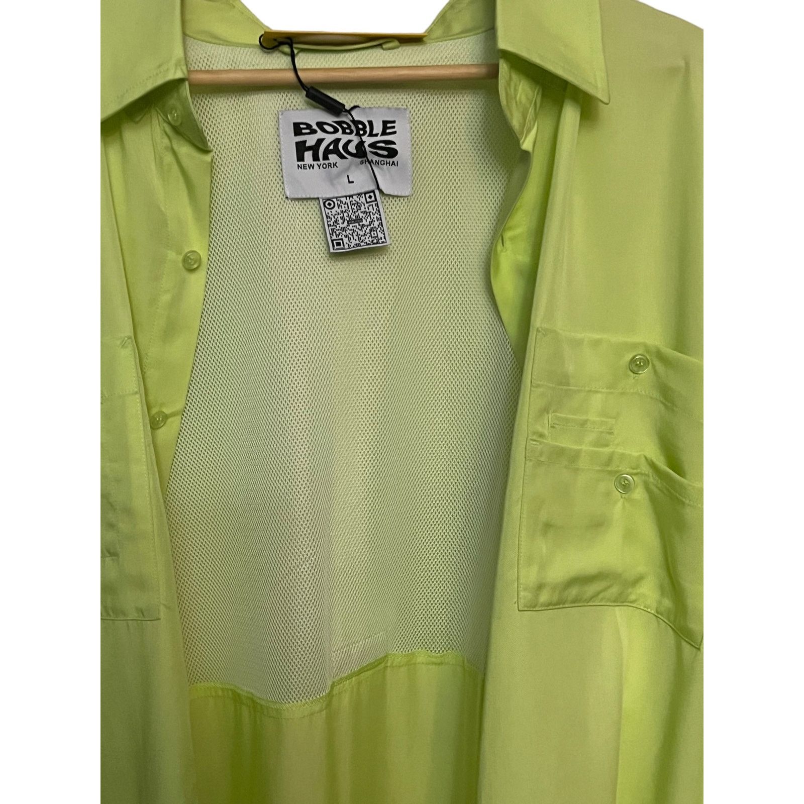 Other Bobblehaus Button Down Lime Green Utility Shirt -Size L, NWT Size US L / EU 52-54 / 3 - 10 Thumbnail