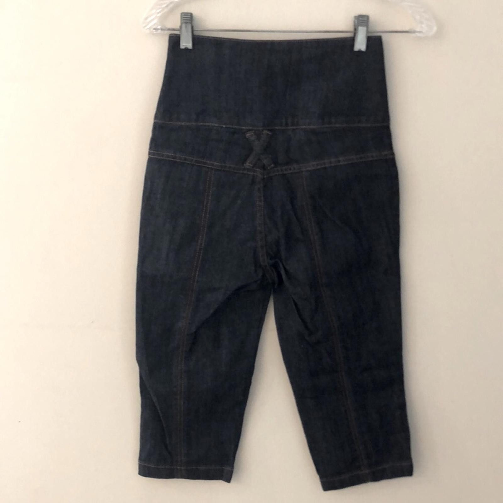 Other Zco. Dark crop jeans high gold buttoned waist front SZ 3 Size 30" / US 8 / IT 44 - 4 Thumbnail