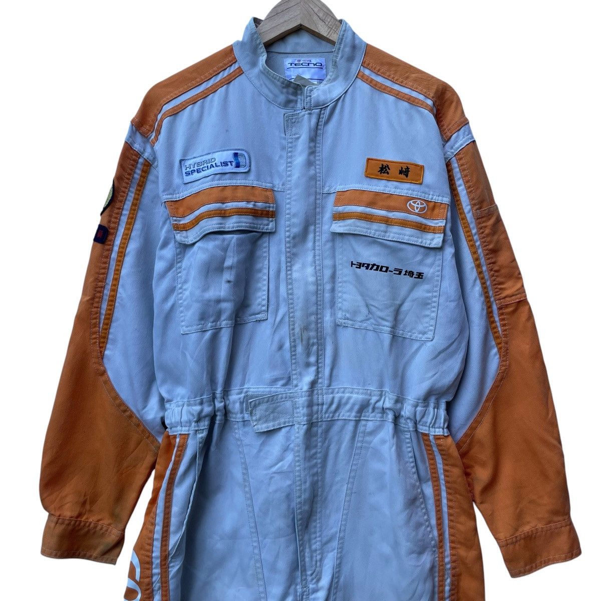 Vintage 💥Vintage Toyota Corolla Techno Top Crew Coverall Workwear Size US 31 - 3 Thumbnail