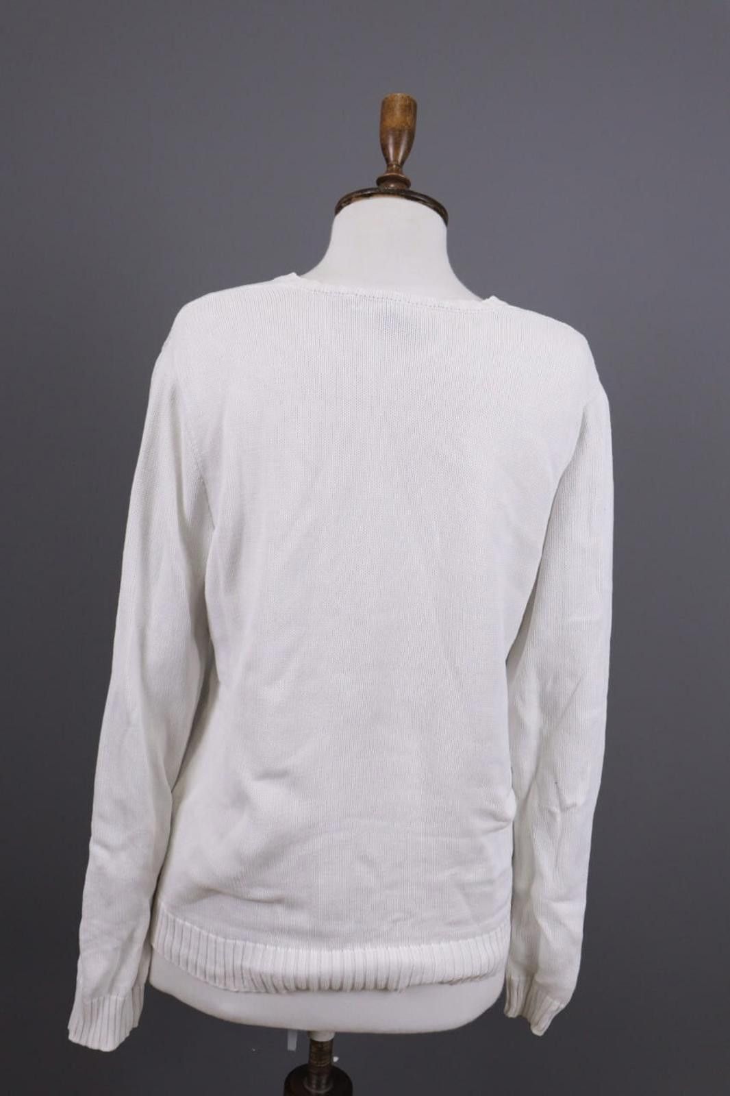 Ralph Lauren Sport Ralph Lauren Sport White V-Neck Knit Sweater Size XL Size XL / US 12-14 / IT 48-50 - 9 Thumbnail
