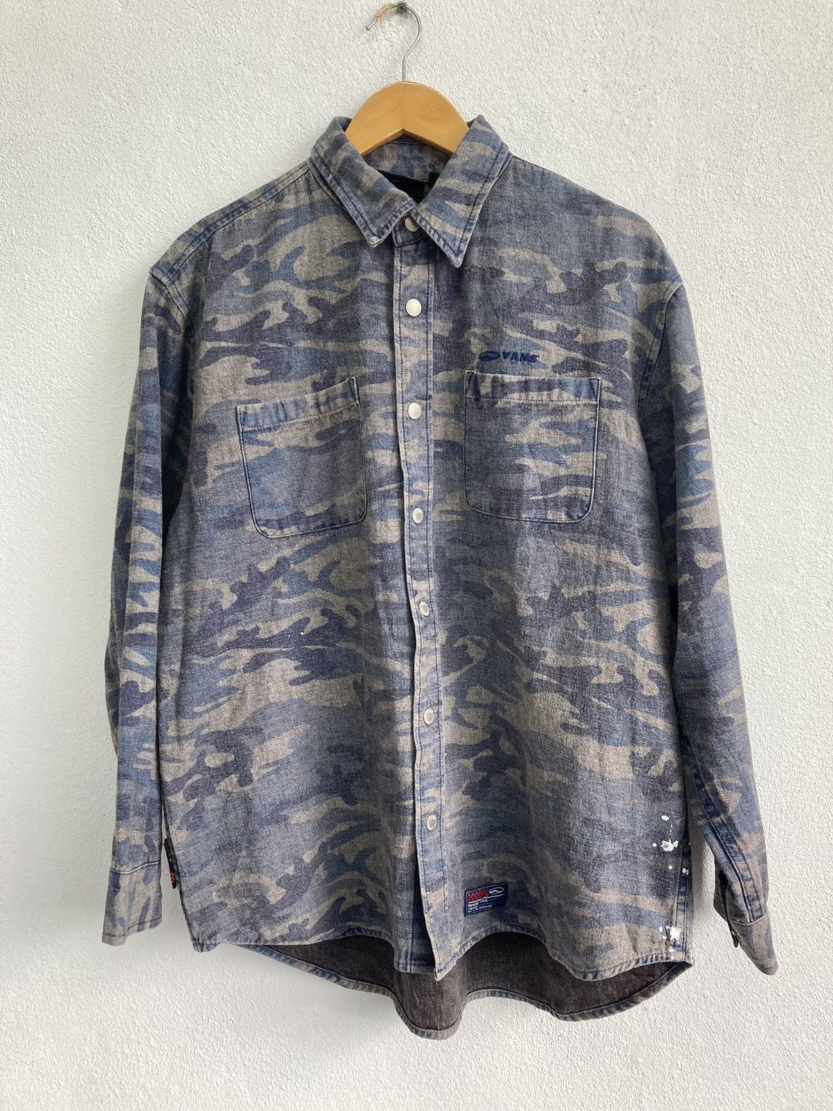 Vans Old Vans SKATEROOTS Denim Camo Flannel Size US L / EU 52-54 / 3 - 1 Thumbnail