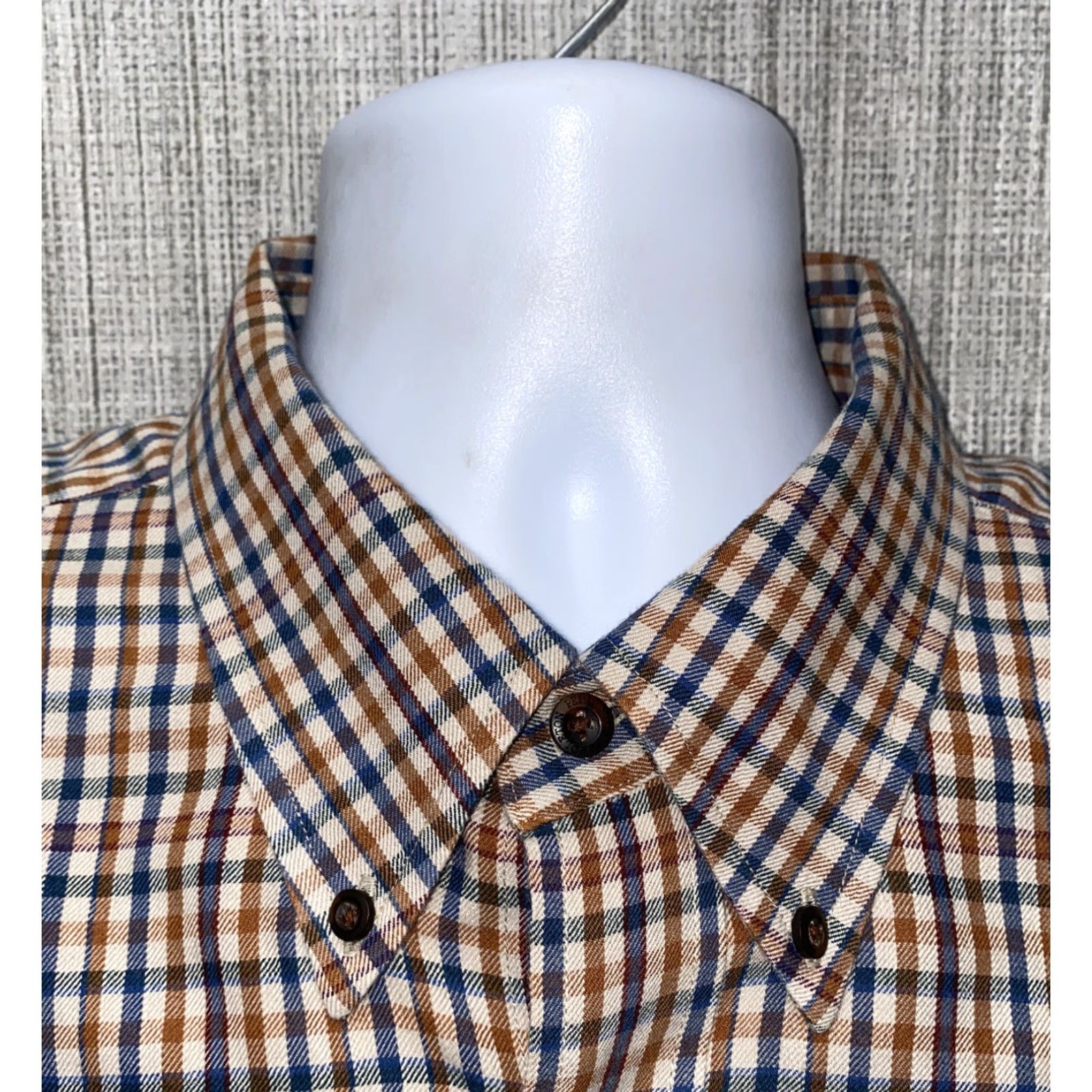 Pendleton Pendleton Mens Button-Up Shirt XL Wool Blend Multi Color Check Long Sleeve Regular Collar Front Button-Down Mens Size US XL / EU 56 / 4 - 3 Thumbnail