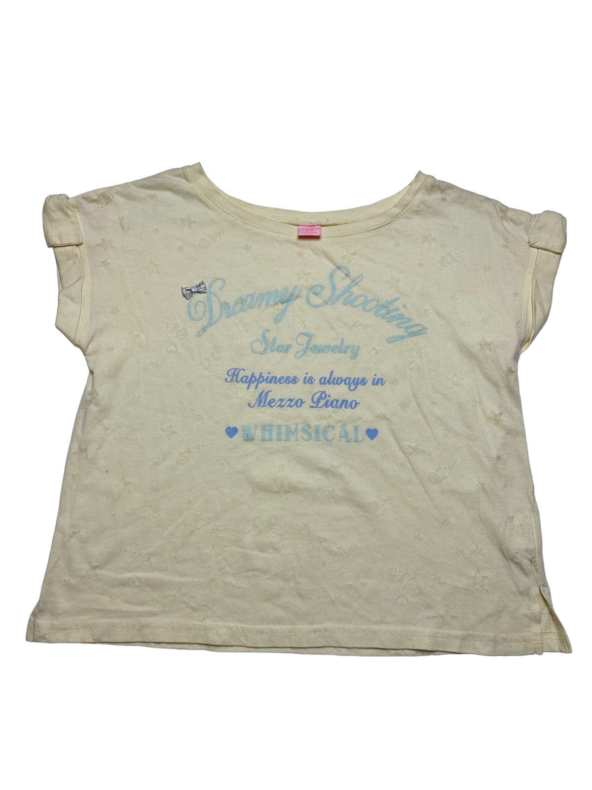 Japanese Brand 2000s Mezzo Piano - Baby Tee Size M / US 6-8 / IT 42-44 - 1 Thumbnail