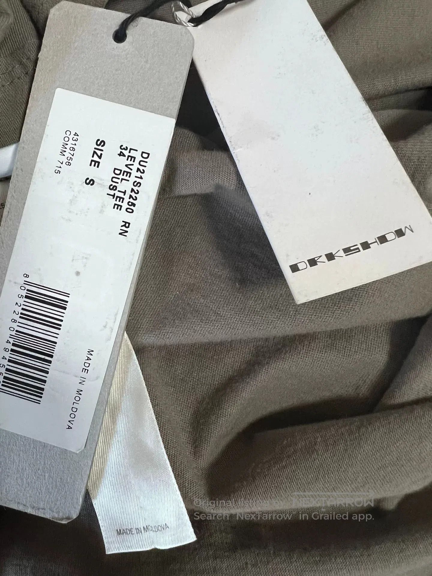 Rick Owens Rick Owens Gray Short Sleeve T. Size US S / EU 44-46 / 1 - 4 Thumbnail