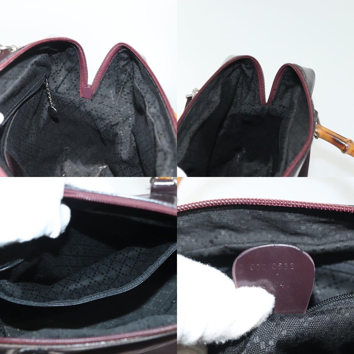 Gucci GUCCI Bamboo Hand Bag Nylon Black Silver 000 000 Size ONE SIZE - 12 Thumbnail