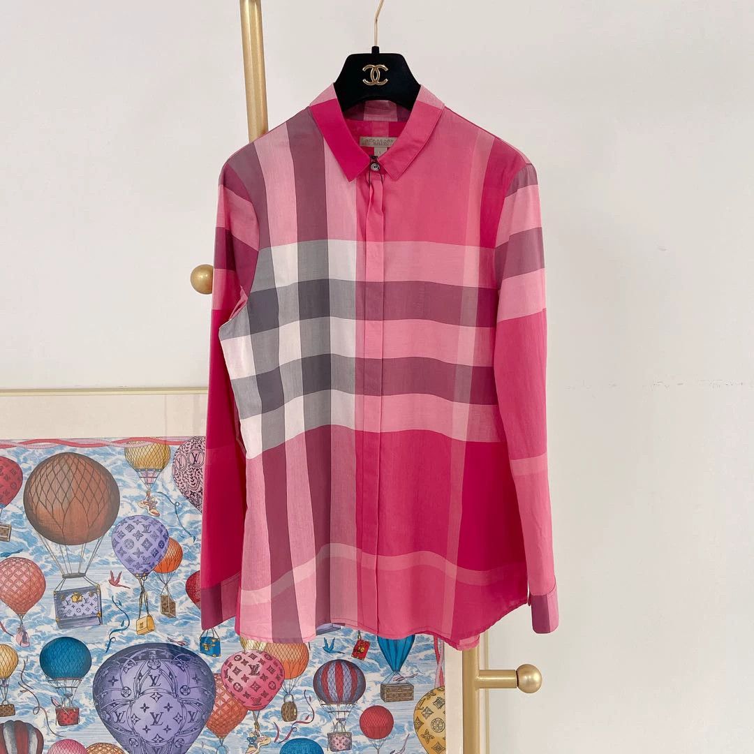 Burberry Burberry red check shirt S 6759 Size S / US 4 / IT 40 - 2 Thumbnail