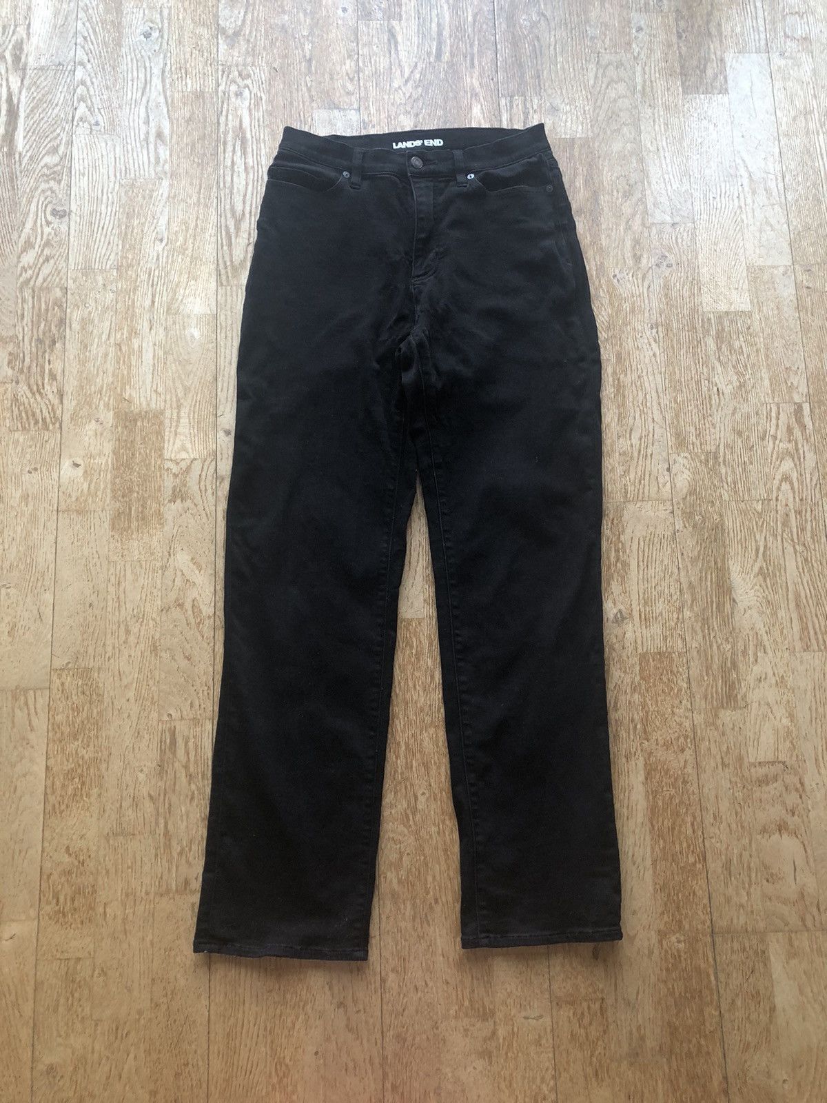 Lands' End × Vintage LANDS’ END VINTAGE QUALITY BLACK DENIM PANTS JEANS Size US 32 / EU 48 - 1 Thumbnail