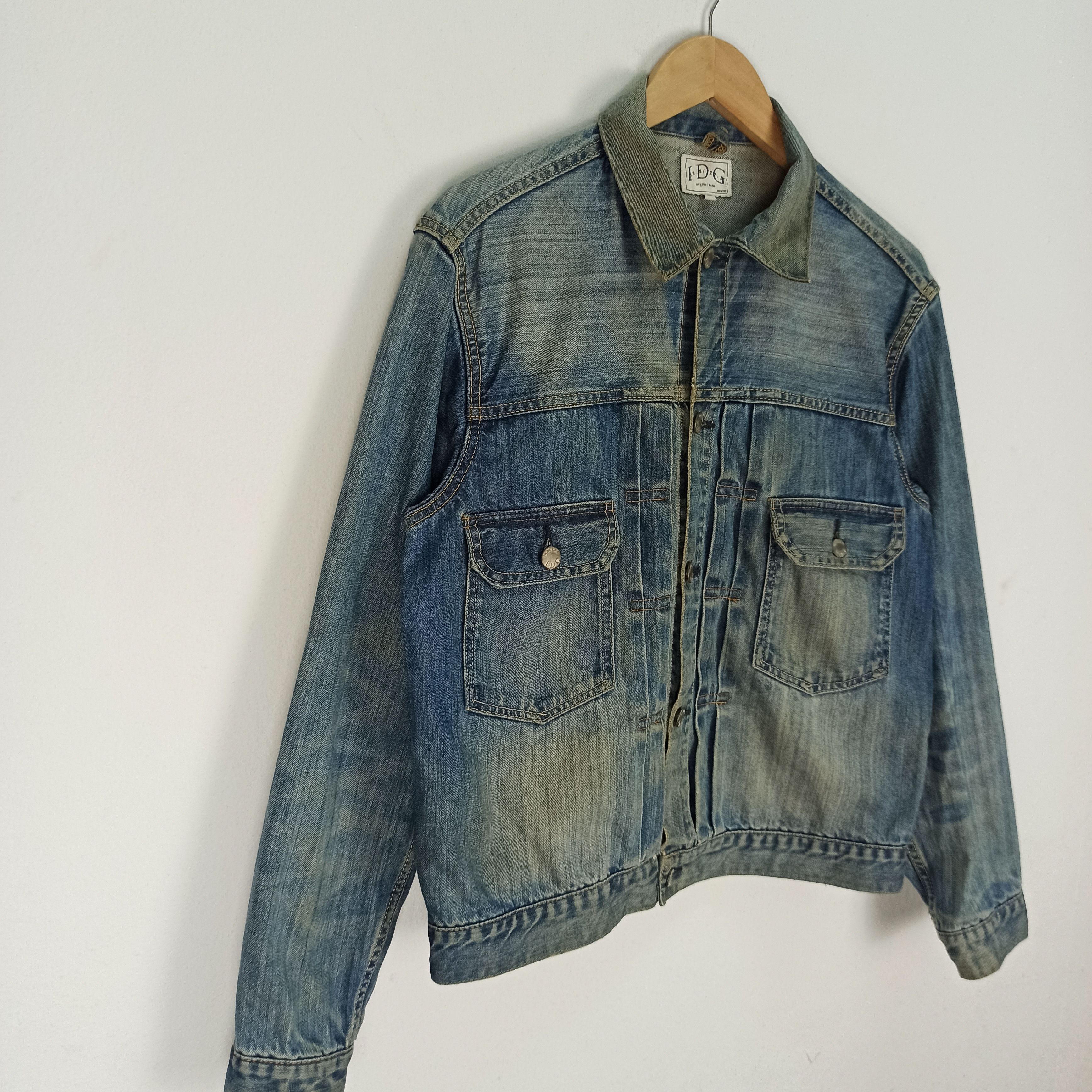 Indigo 🔥STEALS🔥 Rare Indigo Original Made Jacket Jeans Distressed Size US M / EU 48-50 / 2 - 2 Thumbnail
