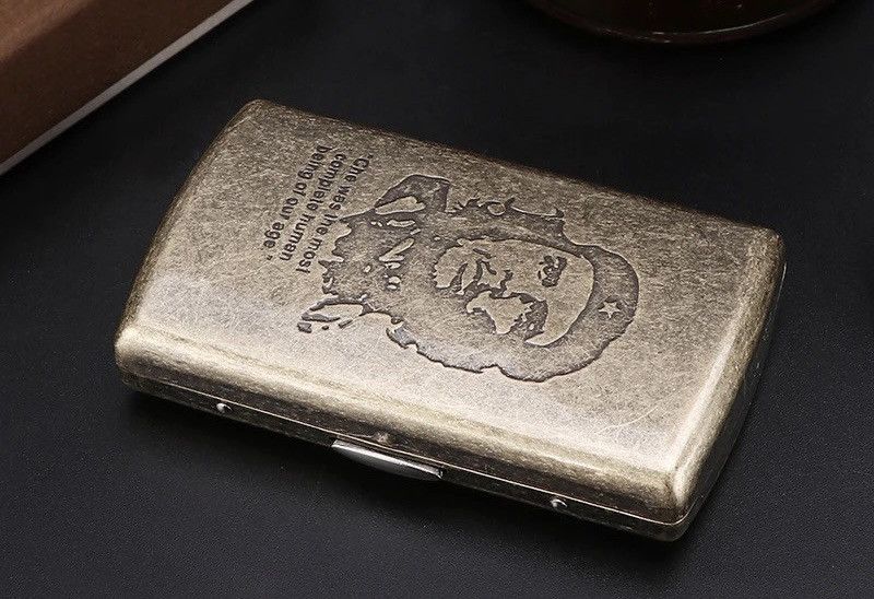 Other Portable Vintage Metal Brass Cigarette Case Size ONE SIZE - 1 Thumbnail