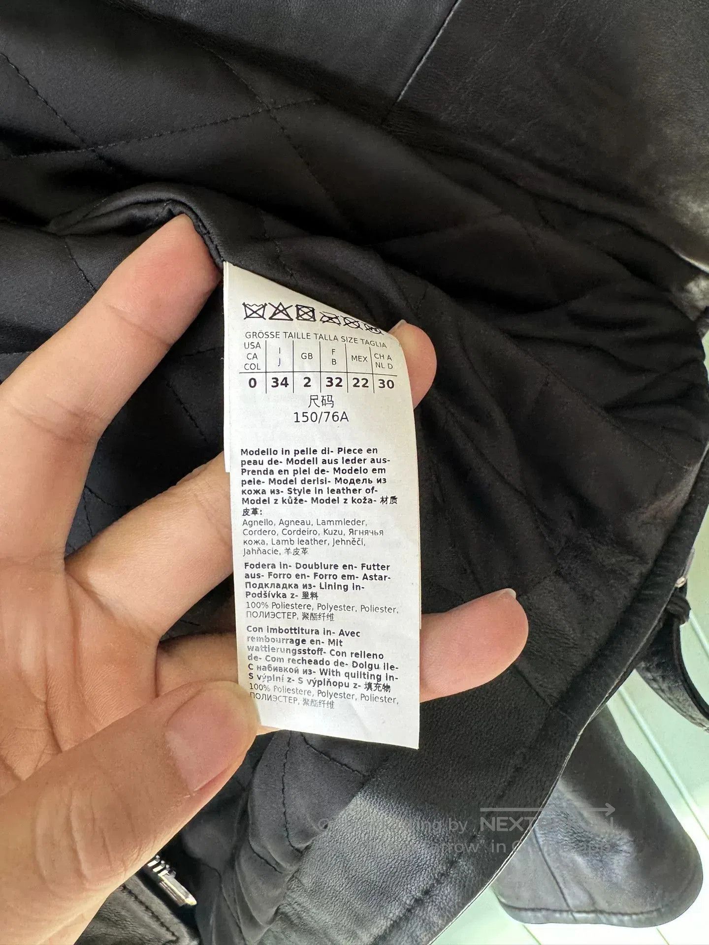 Sportmax SPORTMAX Black Biker Leather Jacket. Size XXS / US 00 / IT 34 - 4 Thumbnail