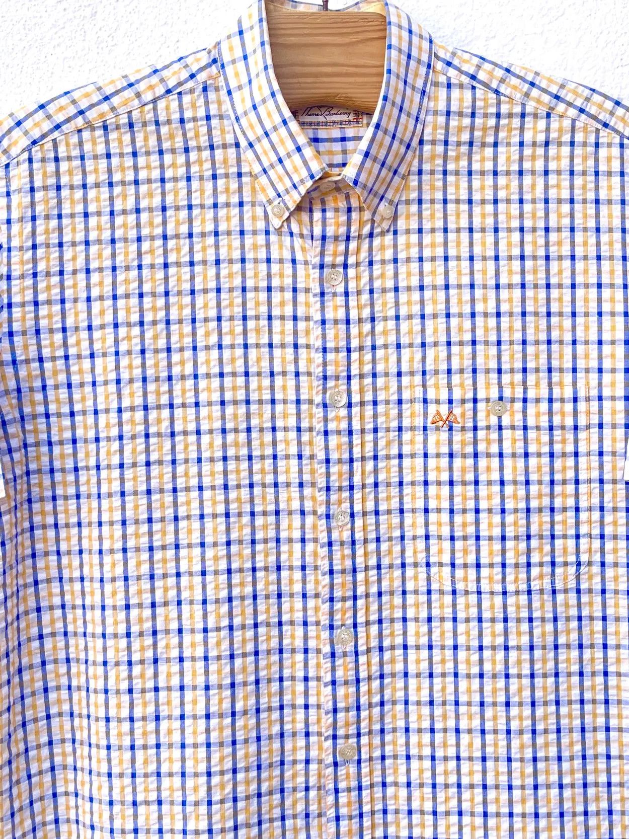 Burberry 🔥 TB Burberry London Cotton shirt plaid size xl Size US XL / EU 56 / 4 - 4 Thumbnail