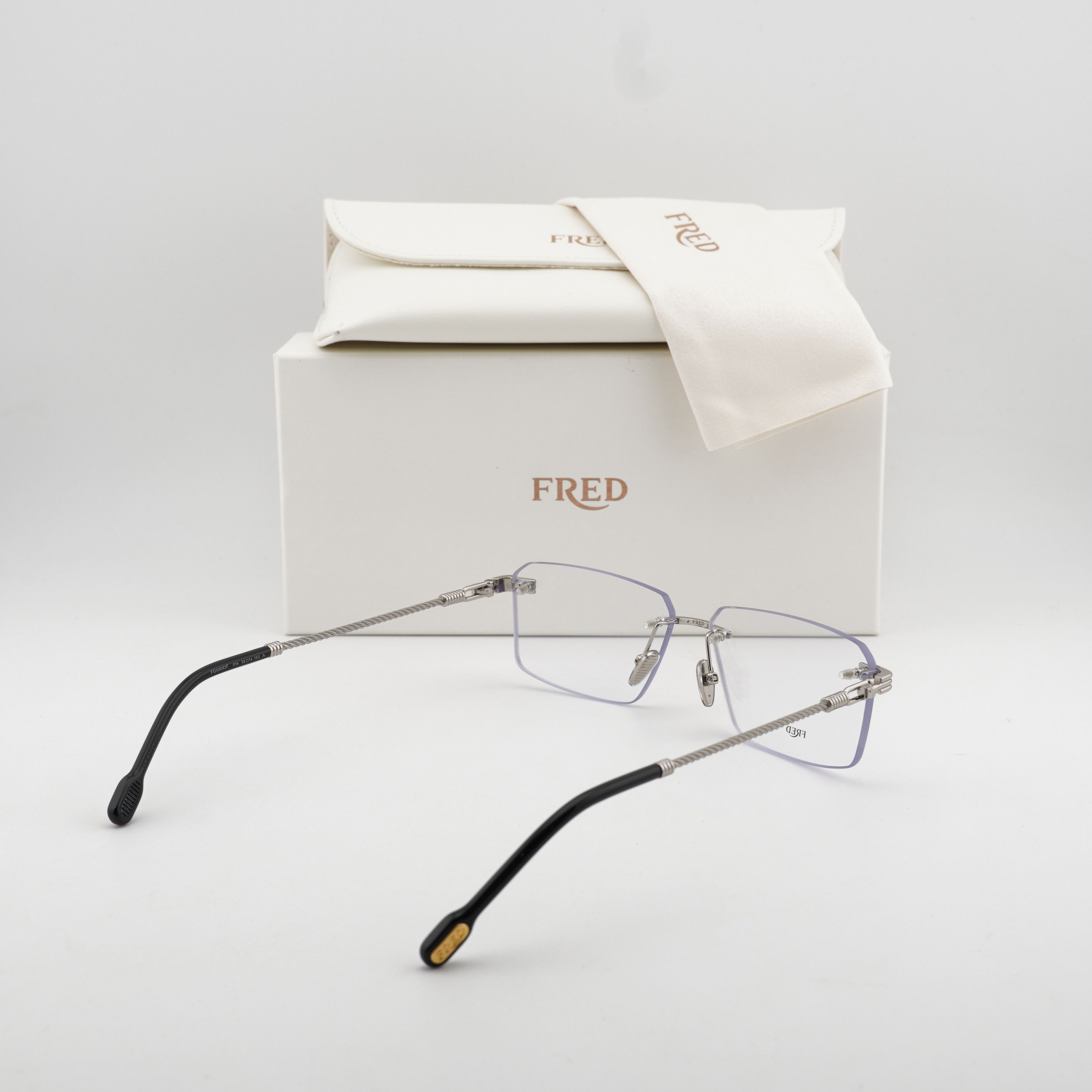 FRED Fred FG50032F 016 Rimless Eyeglasses Palladium 58mm Rectangl Size ONE SIZE - 10 Thumbnail