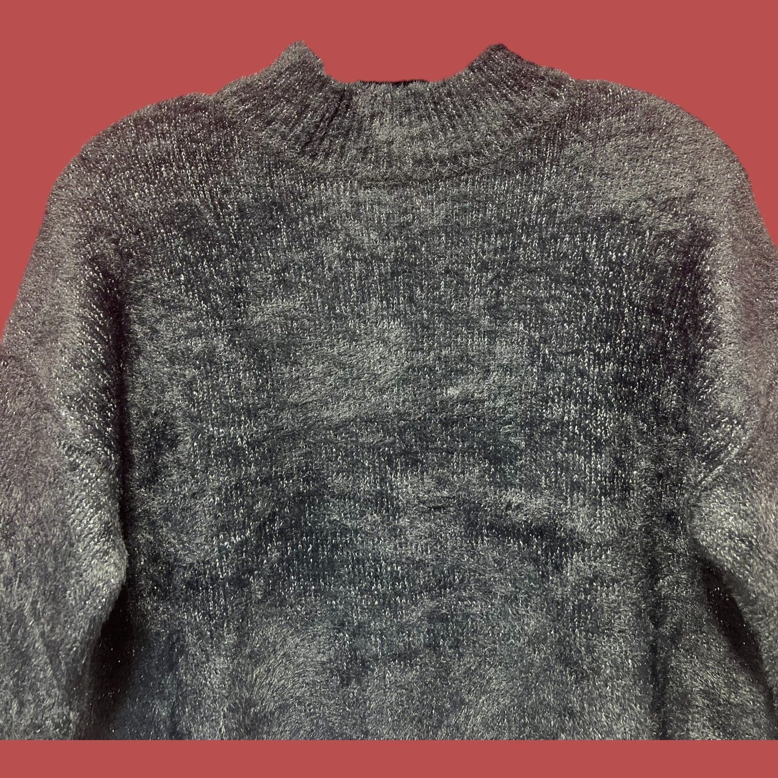 Other Wild Fable - Women's Mock Turtleneck Fuzzy Pullover Sweater Size M / US 6-8 / IT 42-44 - 12 Thumbnail