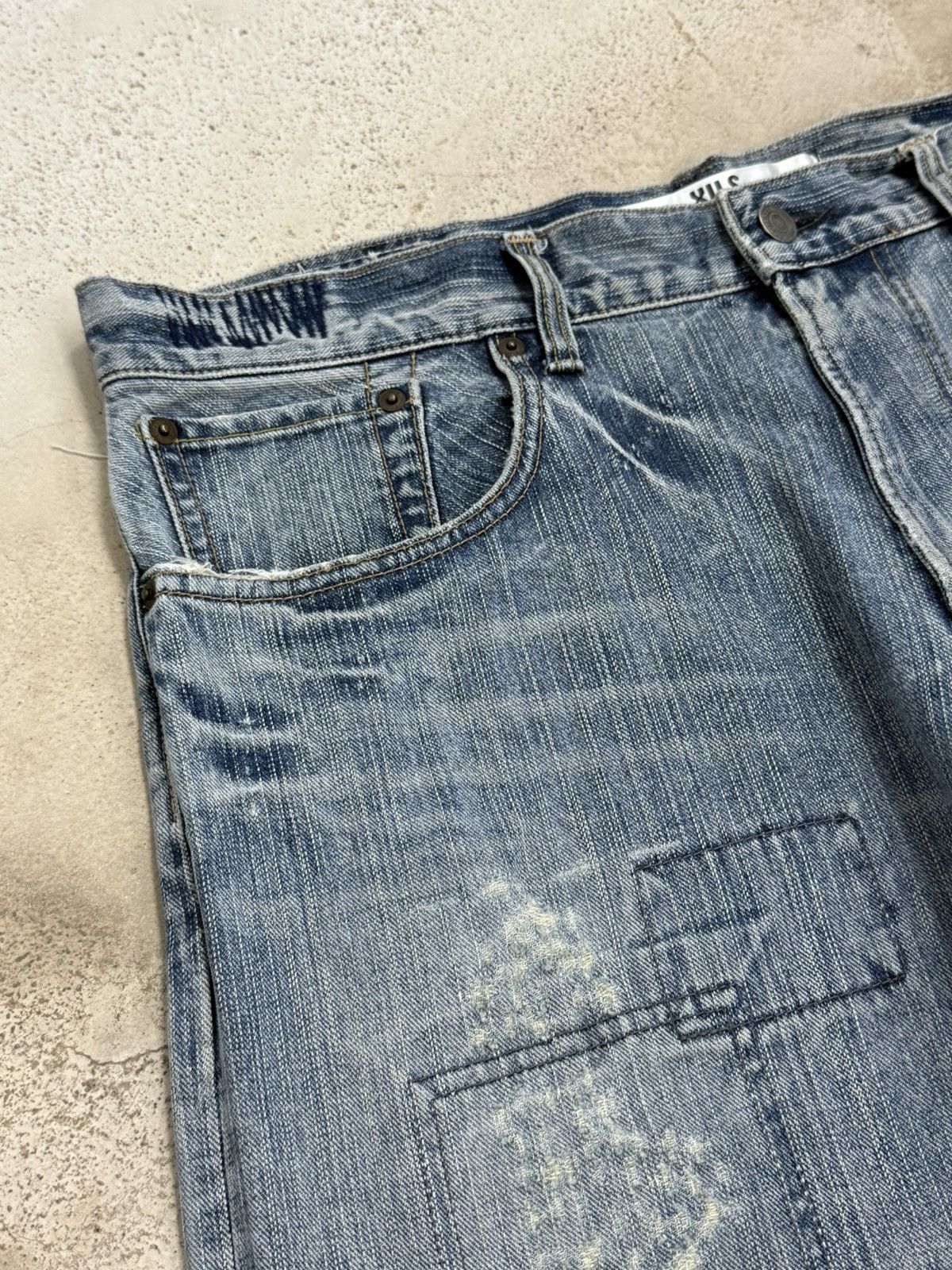 Edwin Edwin XVS Vintage Sashiko Japanese Distressed Denim Pants Size US 36 / EU 52 - 7 Thumbnail