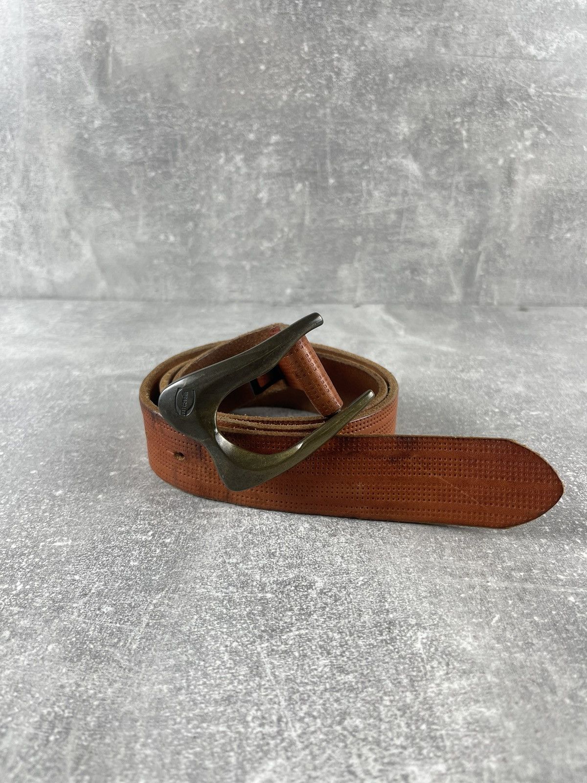 Just Cavalli Just Cavalli Y2K Vintage Leather Belt Brown Textured Size ONE SIZE - 1 Thumbnail