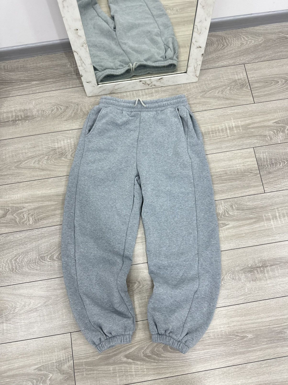 Vintage Vintage Gray Baggy Russel Style Sweatpants Y2K Size US 32 / EU 48 - 2 Thumbnail